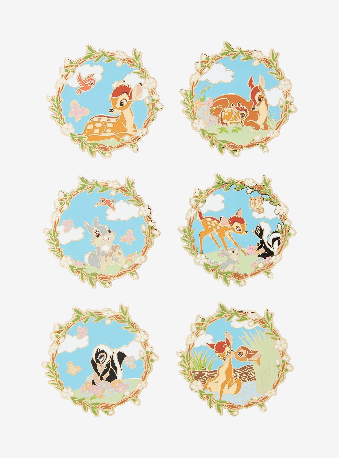 Disney Bambi Floral Frame Blind Box Enamel Pin - BoxLunch Exclusive, , hi-res