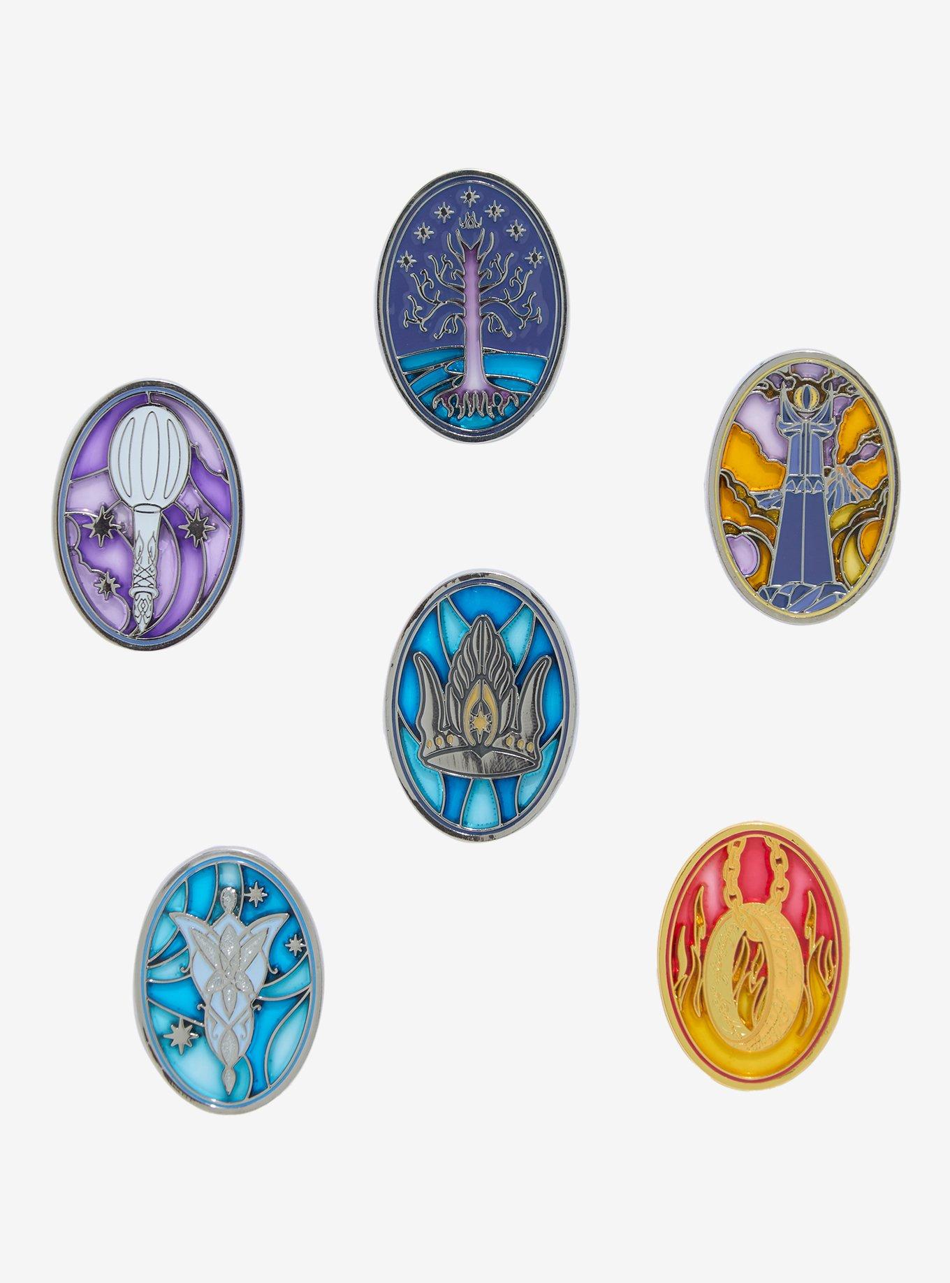 The Lord of The Rings Stained Glass Icons Blind Box Enamel Pin - BoxLunch Exclusive, , hi-res