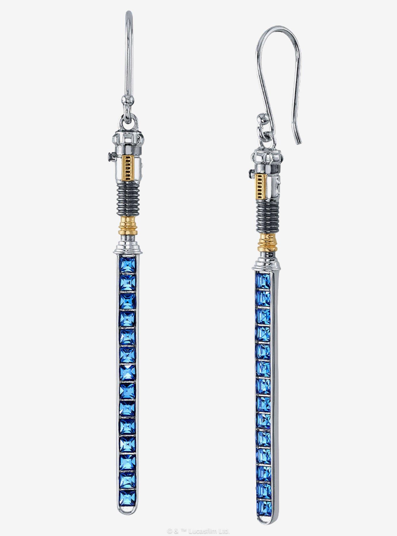Star Wars X RockLove Obi-Wan Kenobi Crystal Lightsaber Earrings, , hi-res