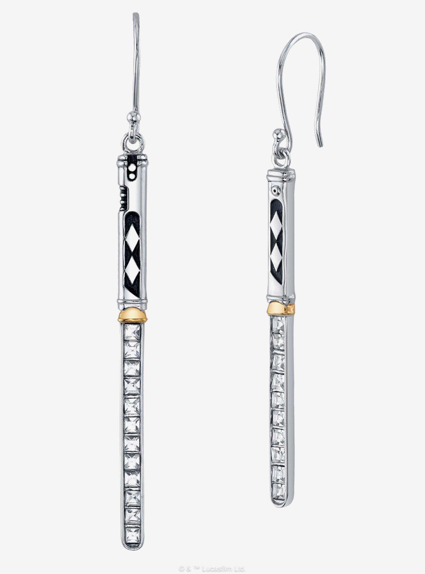 Star Wars X RockLove Ahsoka Tano Crystal Lightsaber Earrings, , hi-res