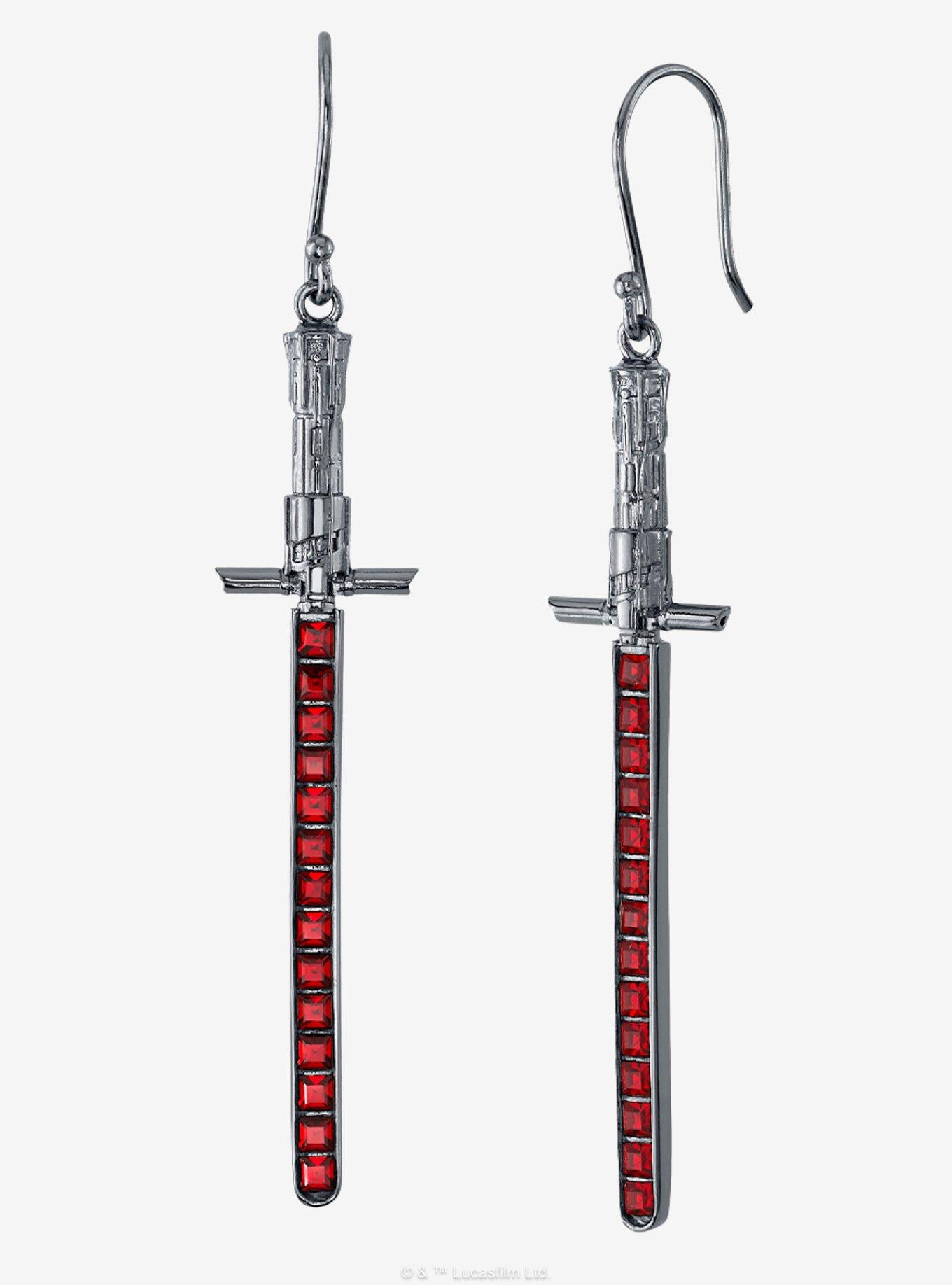 Star Wars X RockLove Kylo Ren Crystal Lightsaber Earrings, , hi-res