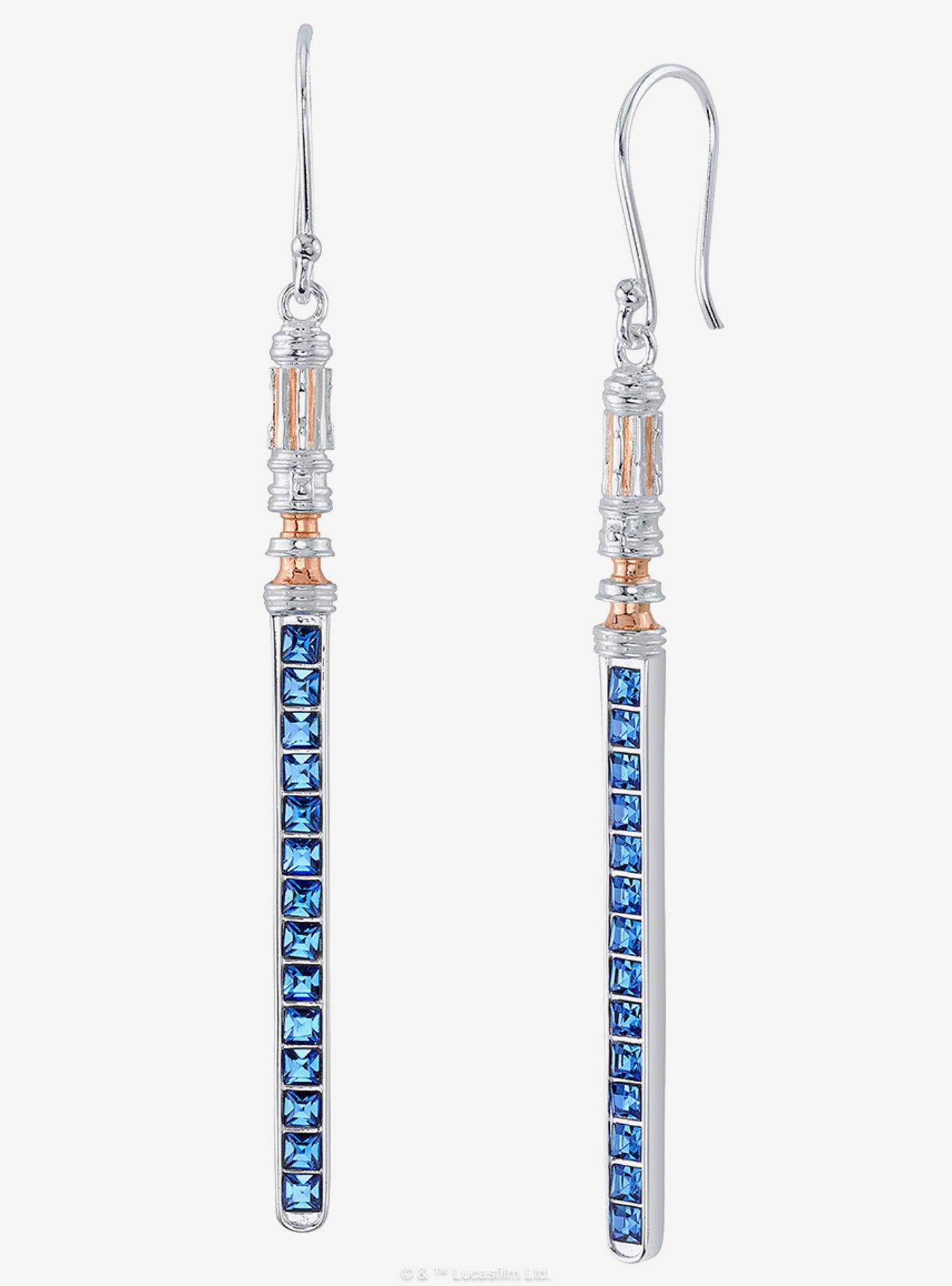 Star Wars X RockLove Leia Organa Crystal Lightsaber Earrings, , hi-res