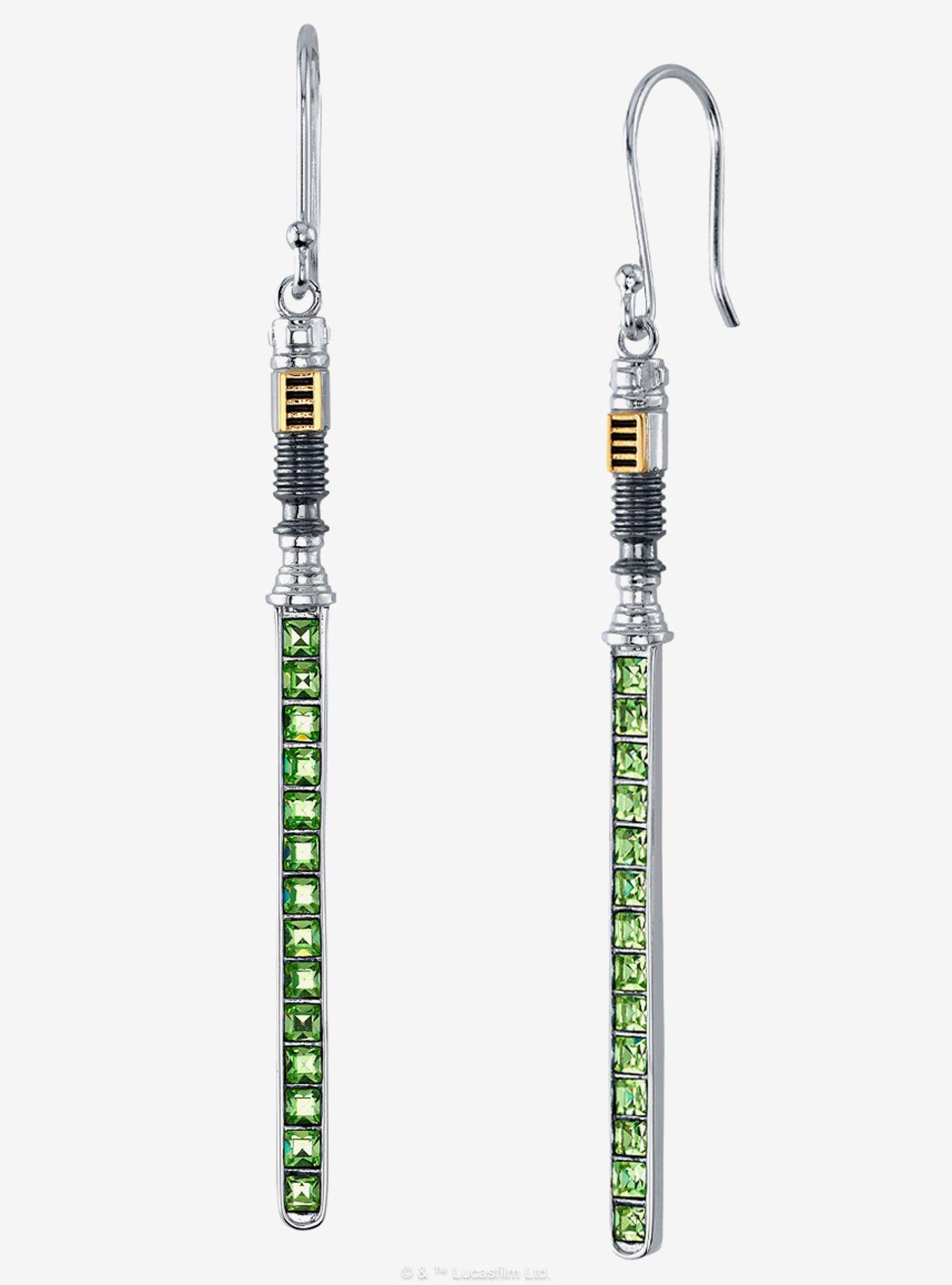 Star Wars X RockLove Luke Skywalker Crystal Lightsaber Earrings