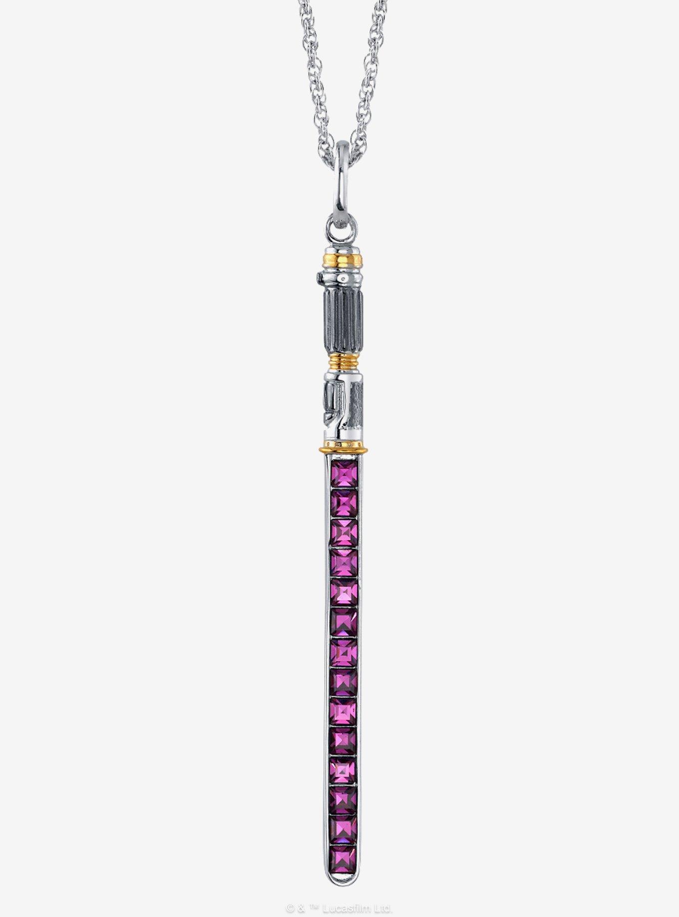 Star Wars X RockLove Mace Windu Crystal Lightsaber Necklace, , hi-res