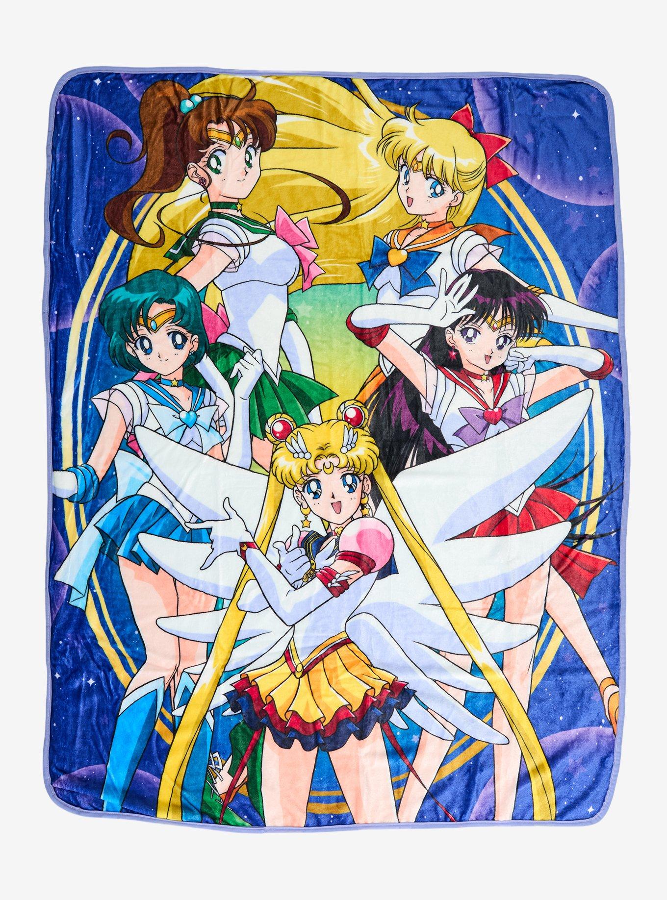 Pretty Guardian Sailor Moon Group Throw Blanket, , hi-res