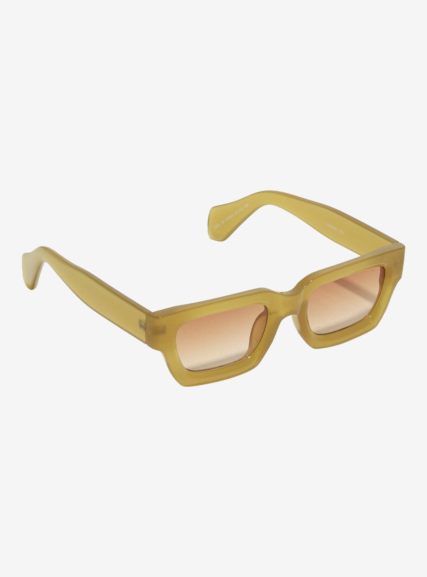Green Rectangular Sunglasses