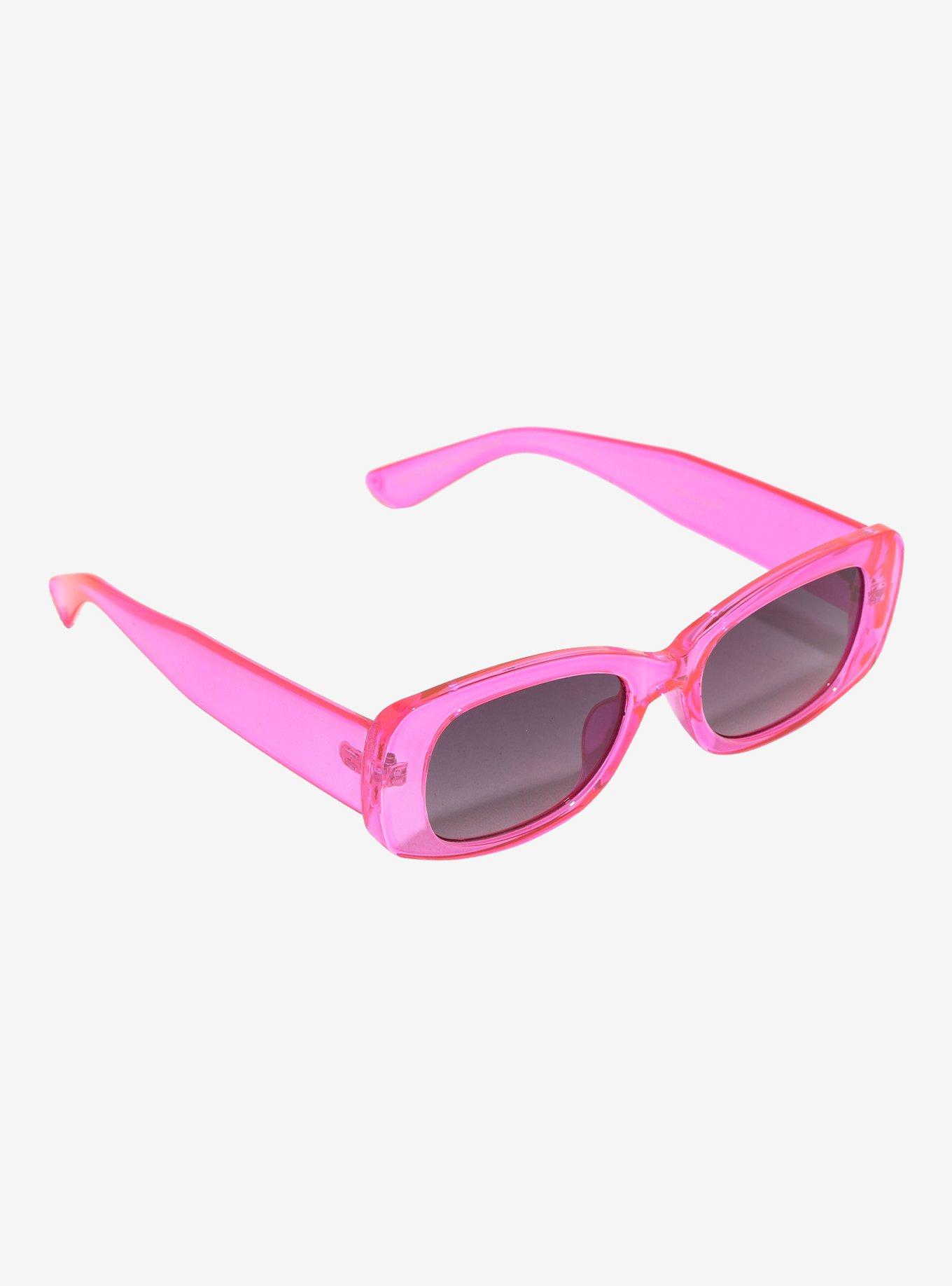 NWOT Stylish Pink Rectangular Sunglasses Women Accessories Thin Frame Rectangle Sunglasses – Ragstock main image 4