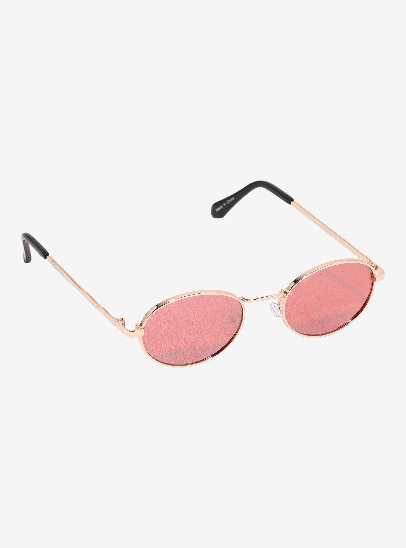 Pink Oval Sunglasses, , hi-res