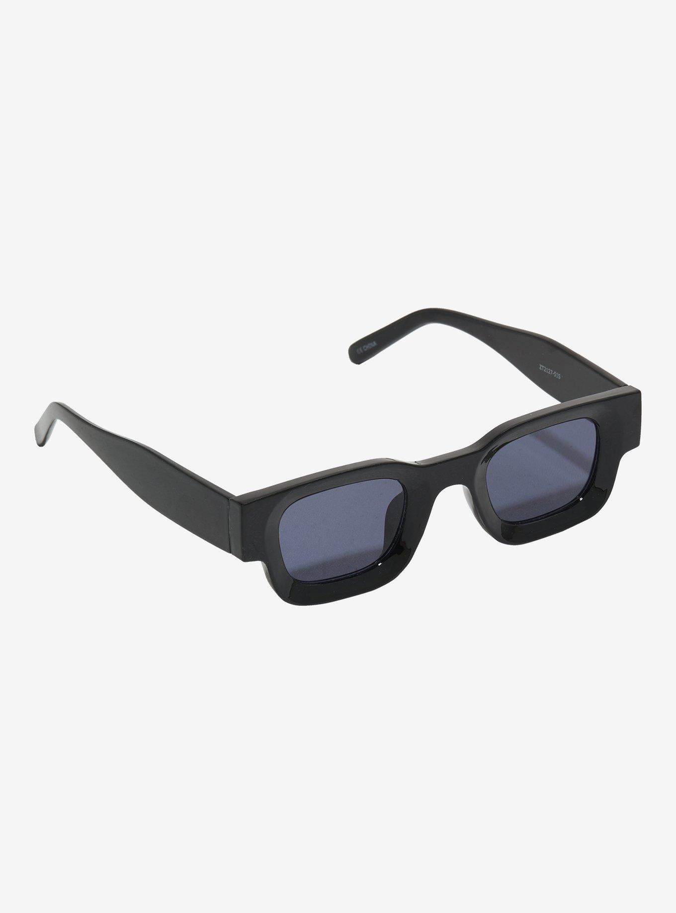 Black Rectangular Sunglasses, , hi-res
