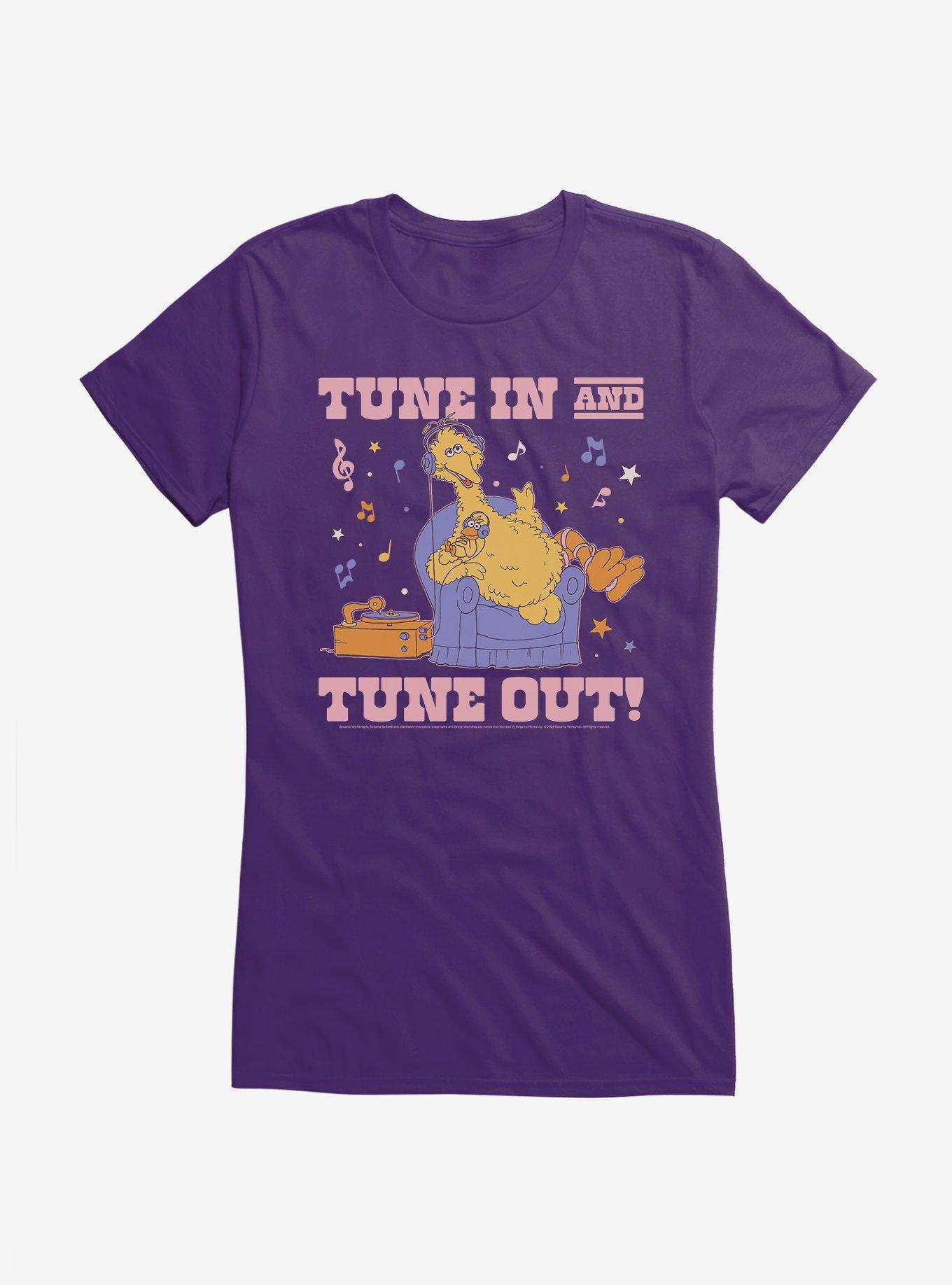 Sesame Street Big Bird Tune In And Tune Out! Girls T-Shirt