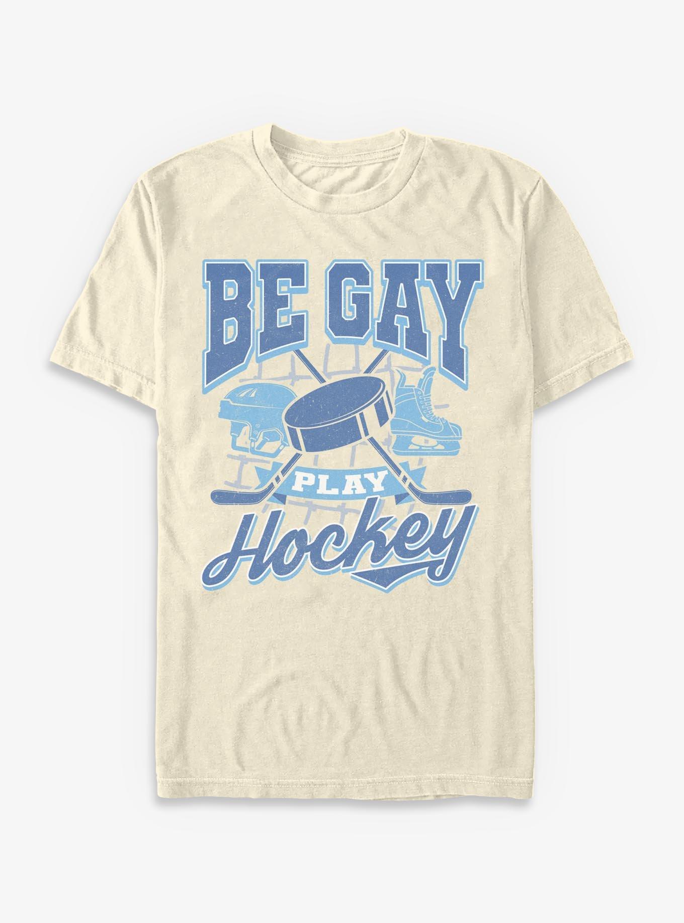 Be Gay Play Hockey T-Shirt, , hi-res