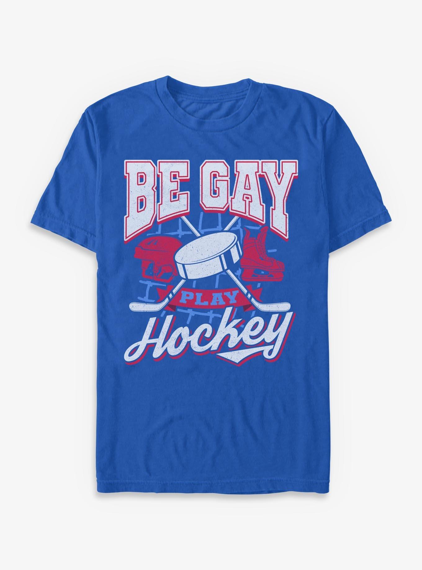 Be Gay Play Hockey T-Shirt, , hi-res