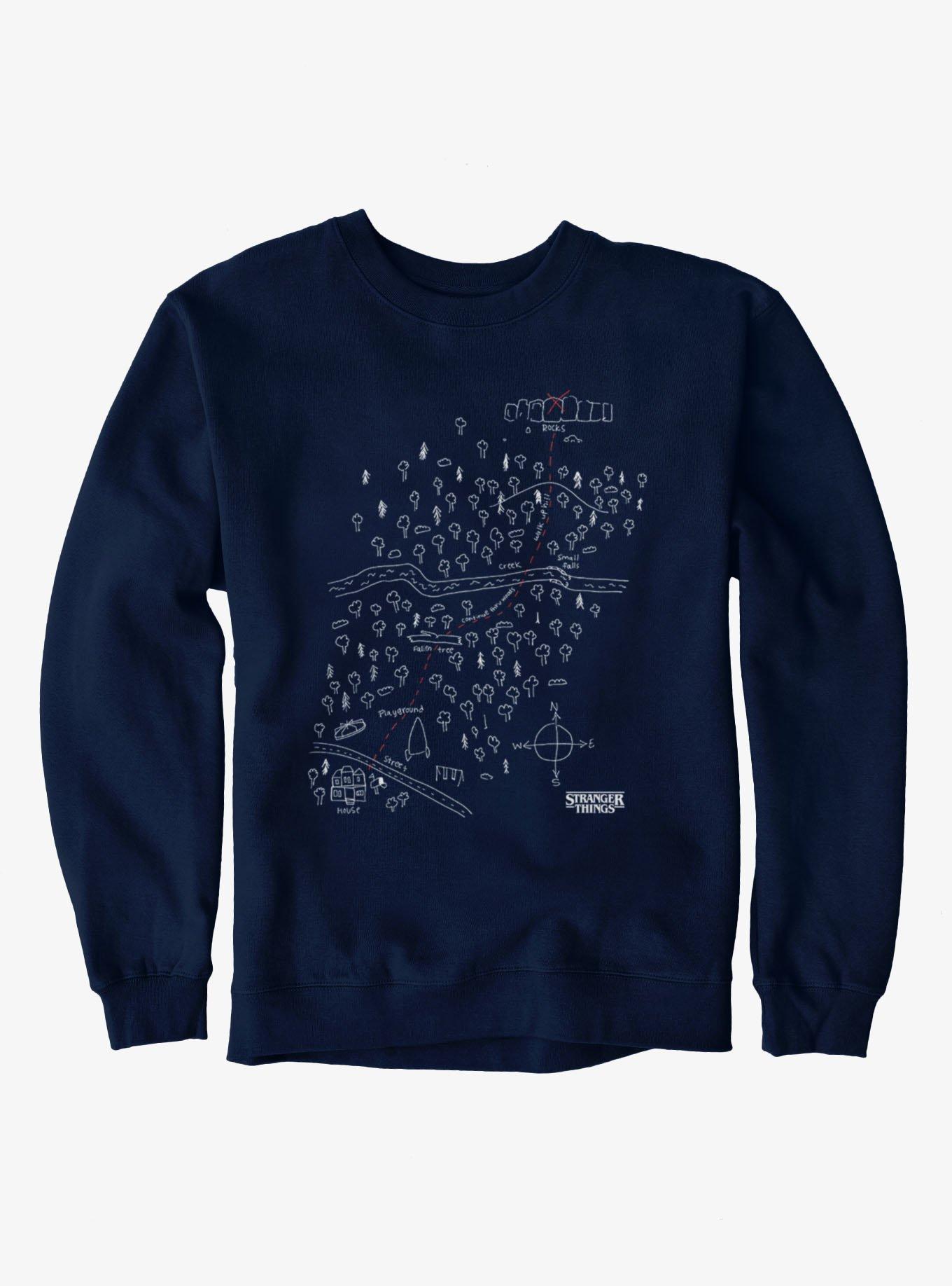 Stranger Things House To Rocks Map Sweatshirt