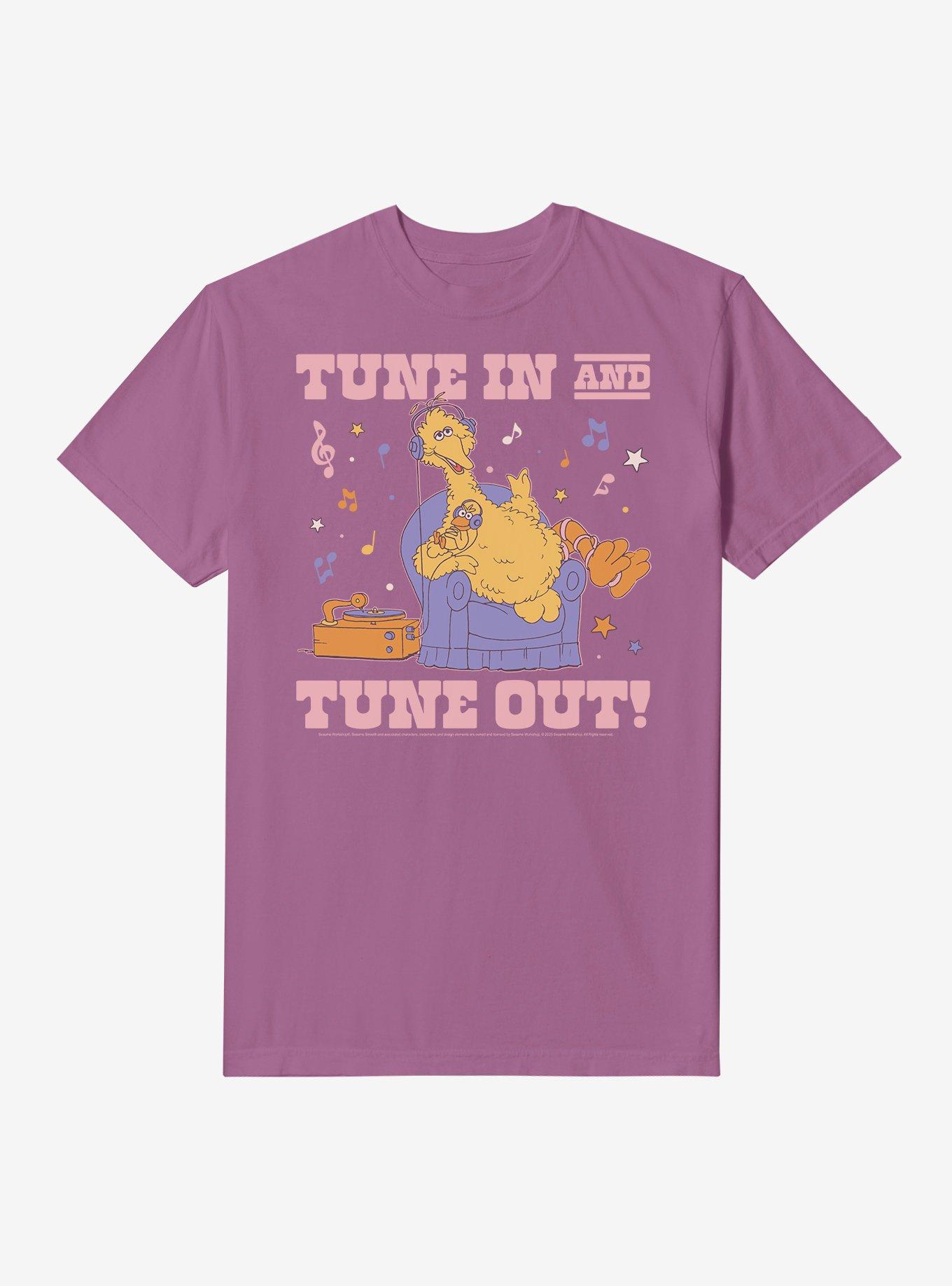 Sesame Street Big Bird Tune In And Tune Out! Garment-Dyed T-Shirt, , hi-res