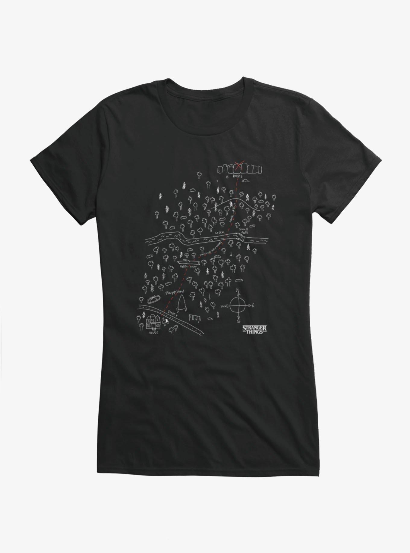 Stranger Things House To Rocks Map Girls T-Shirt, , hi-res