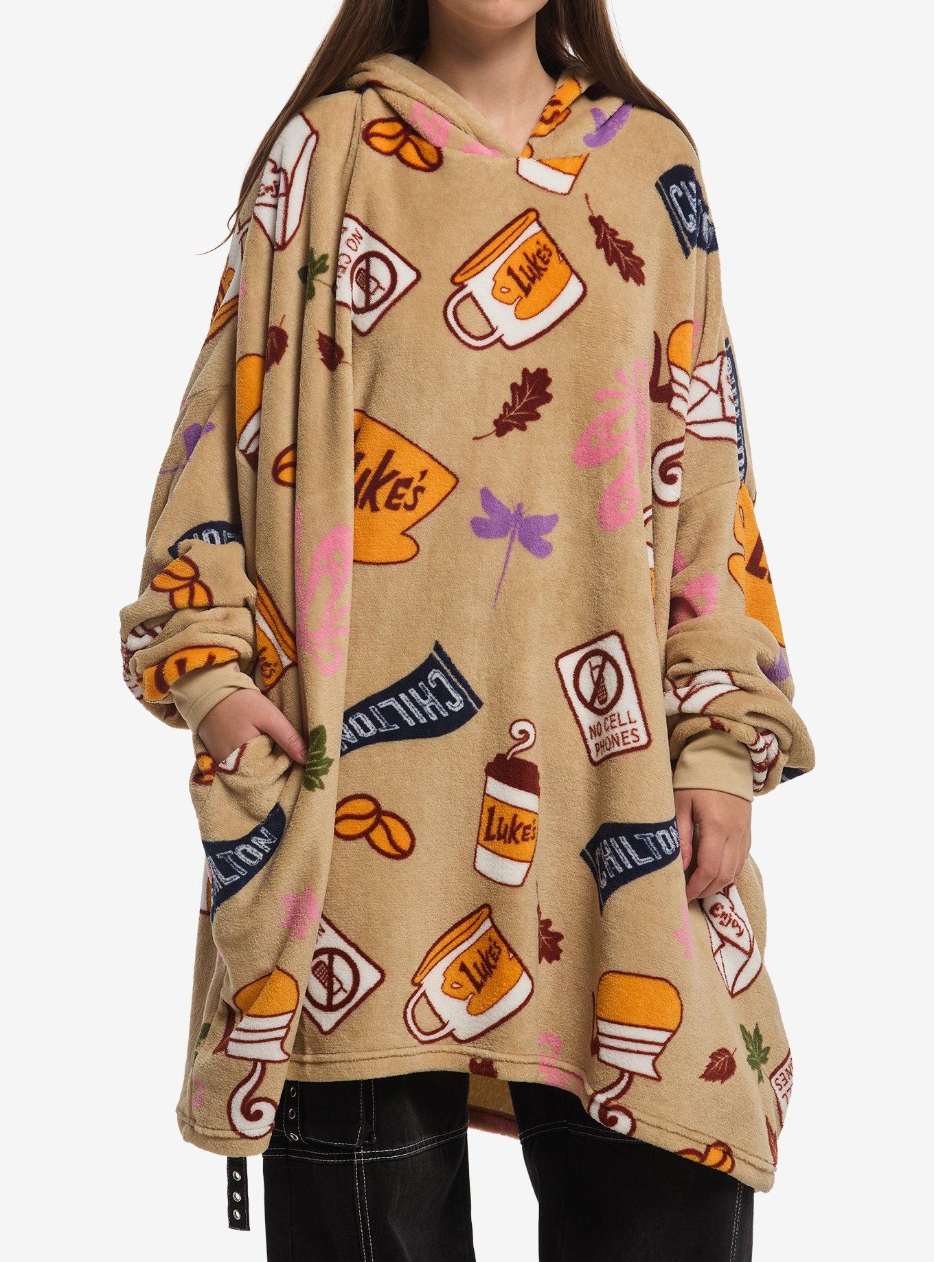 Gilmore Girls Icons Fuzzy Oversized Hoodie, , hi-res