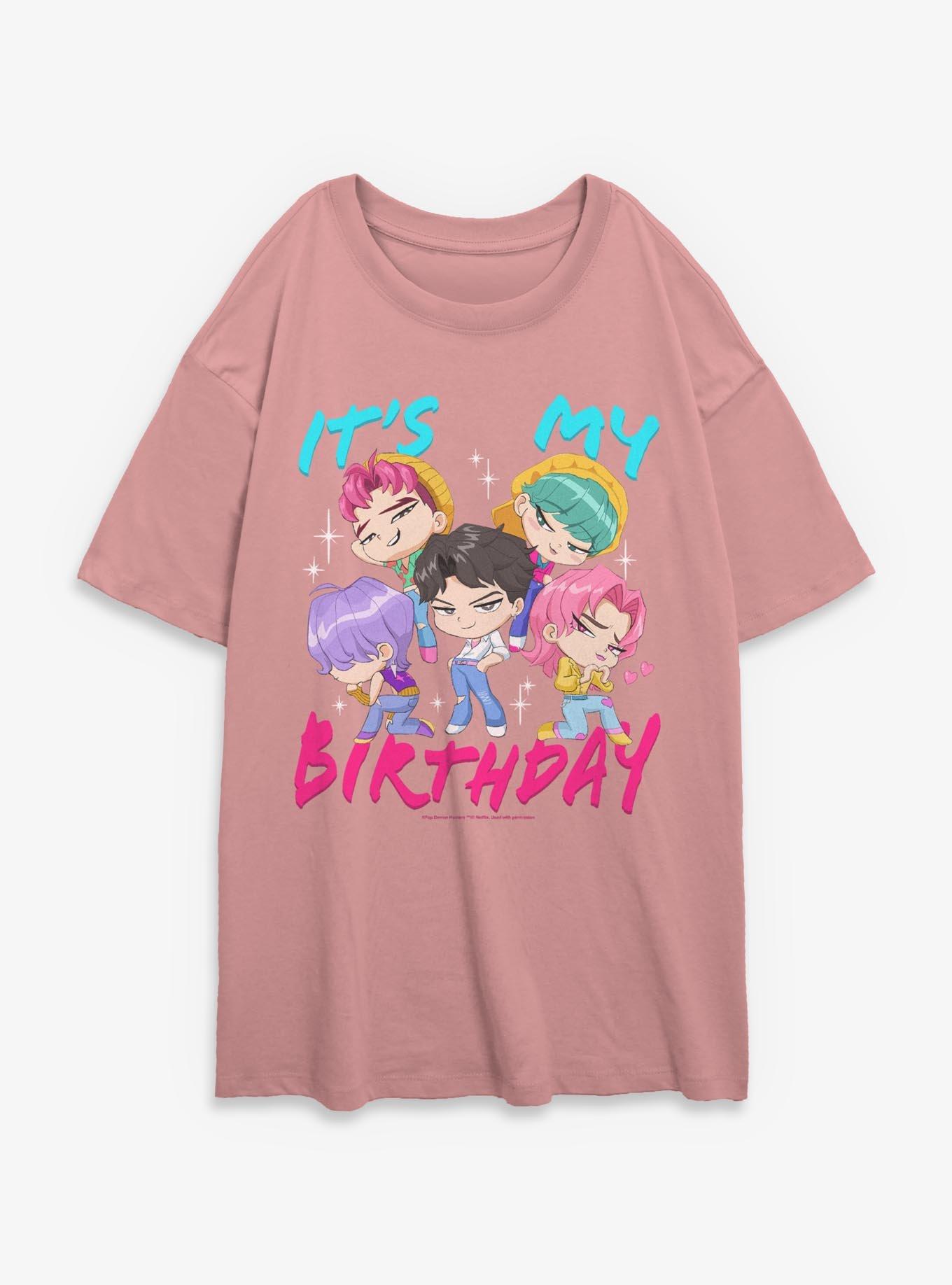 KPop Demon Hunters Saja Boys It's My Birthday Girls Oversized T-Shirt, , hi-res