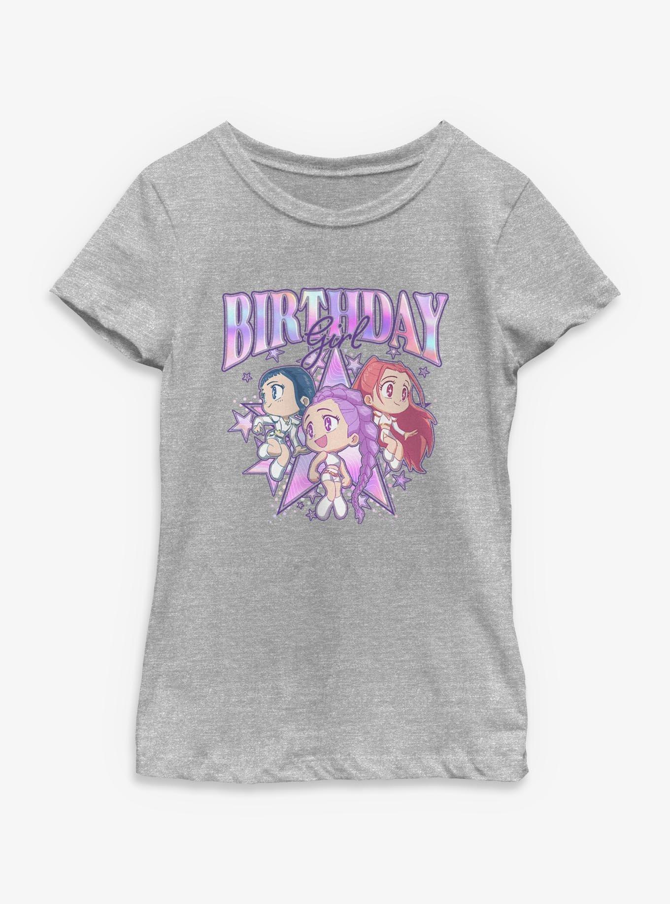 KPop Demon Hunters Huntrix Birthday Youth Girls T-Shirt