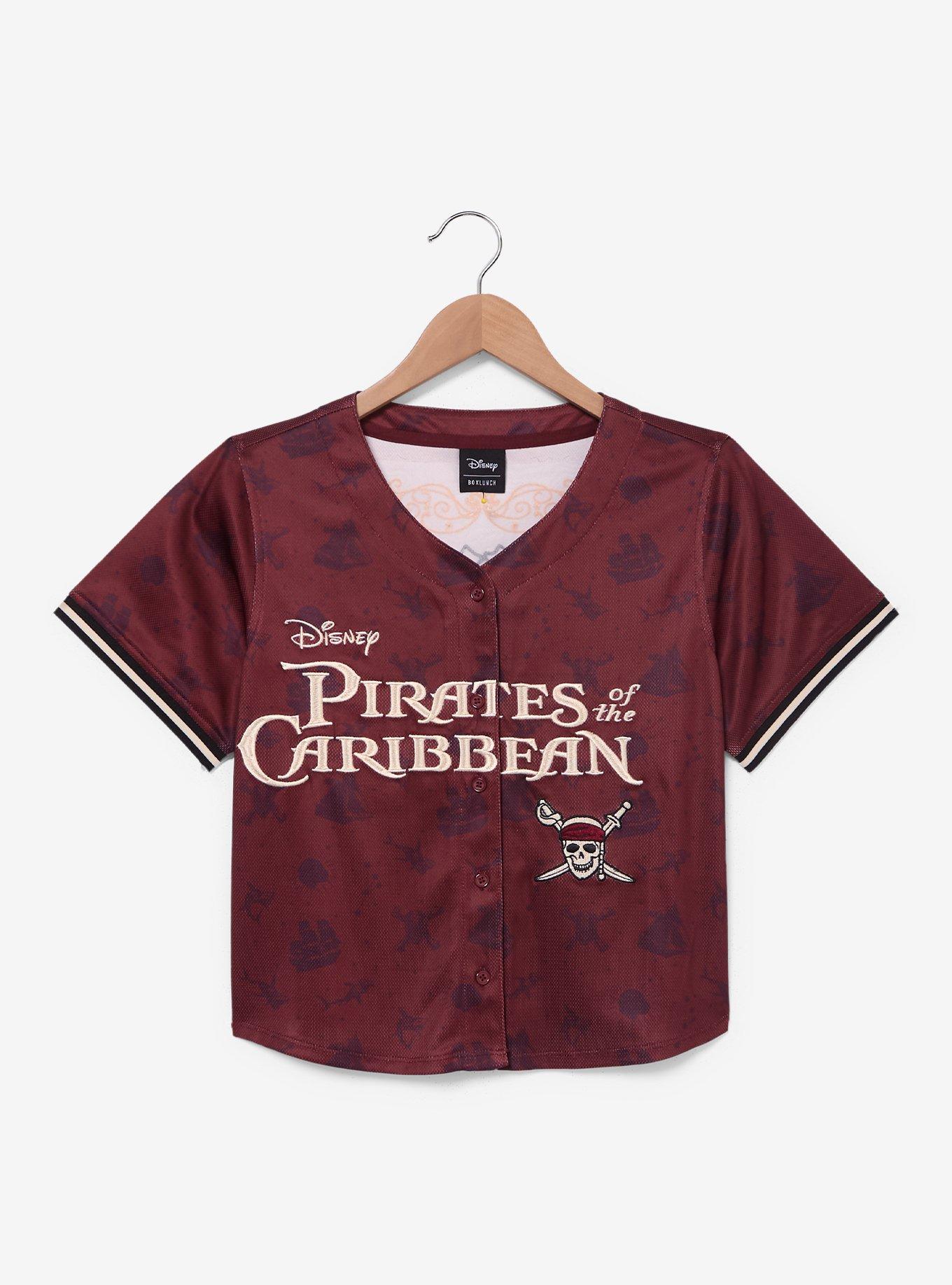 Disney The Pirates of the Caribbean Elizabeth Swann Women's Cropped Baseball Jersey - BoxLunch Exclusive, , hi-res