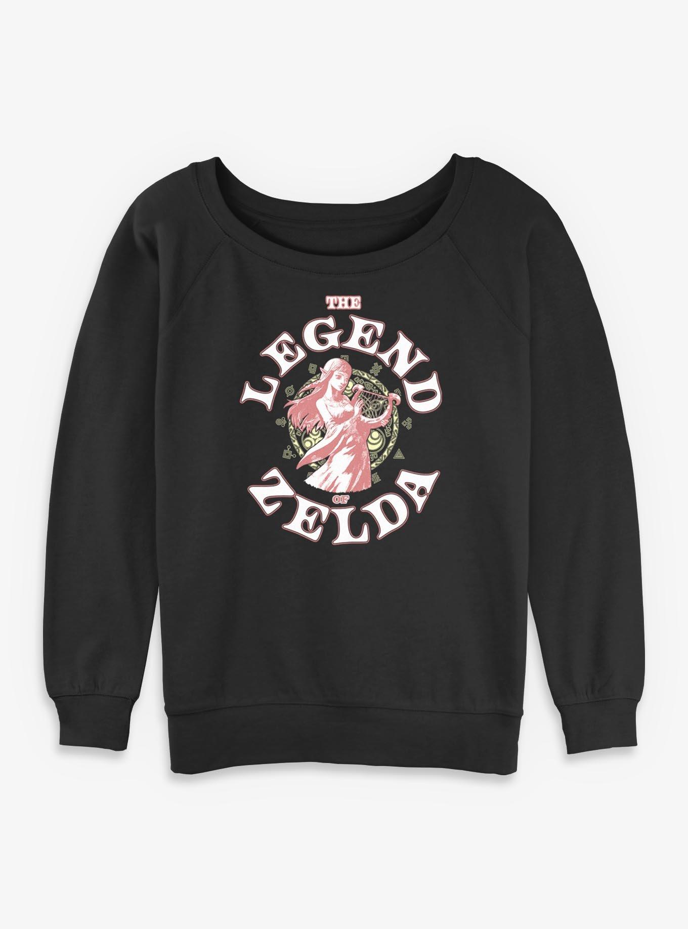 The Legend Of Zelda Fighting Crest Zelda Womens Slouchy Sweatshirt, , hi-res