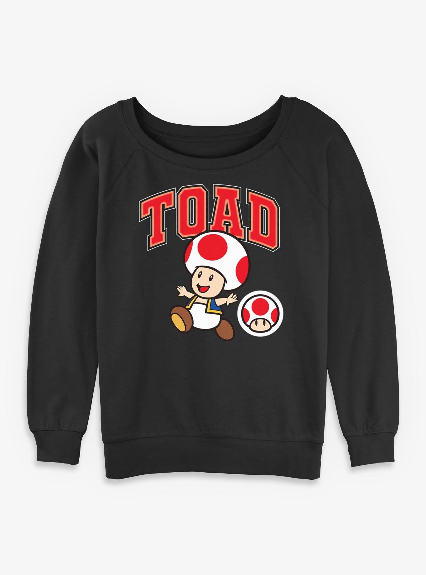 Nintendo Mario Toad Jump Womens Slouchy Sweatshirt, , hi-res