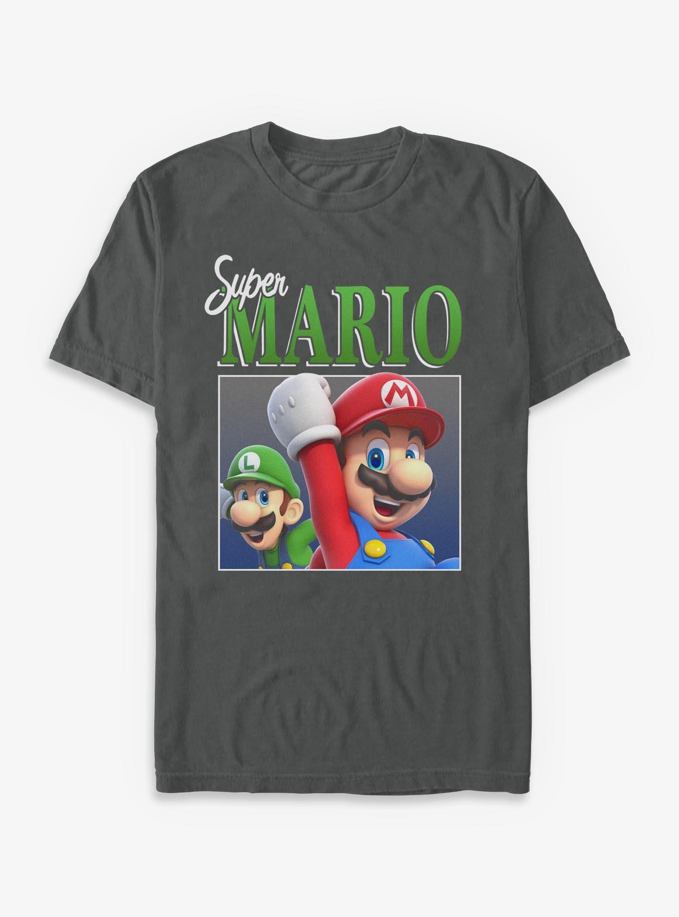 Nintendo Super Mario Luigi & Mario Cheer Garment-Dyed T-Shirt, , hi-res