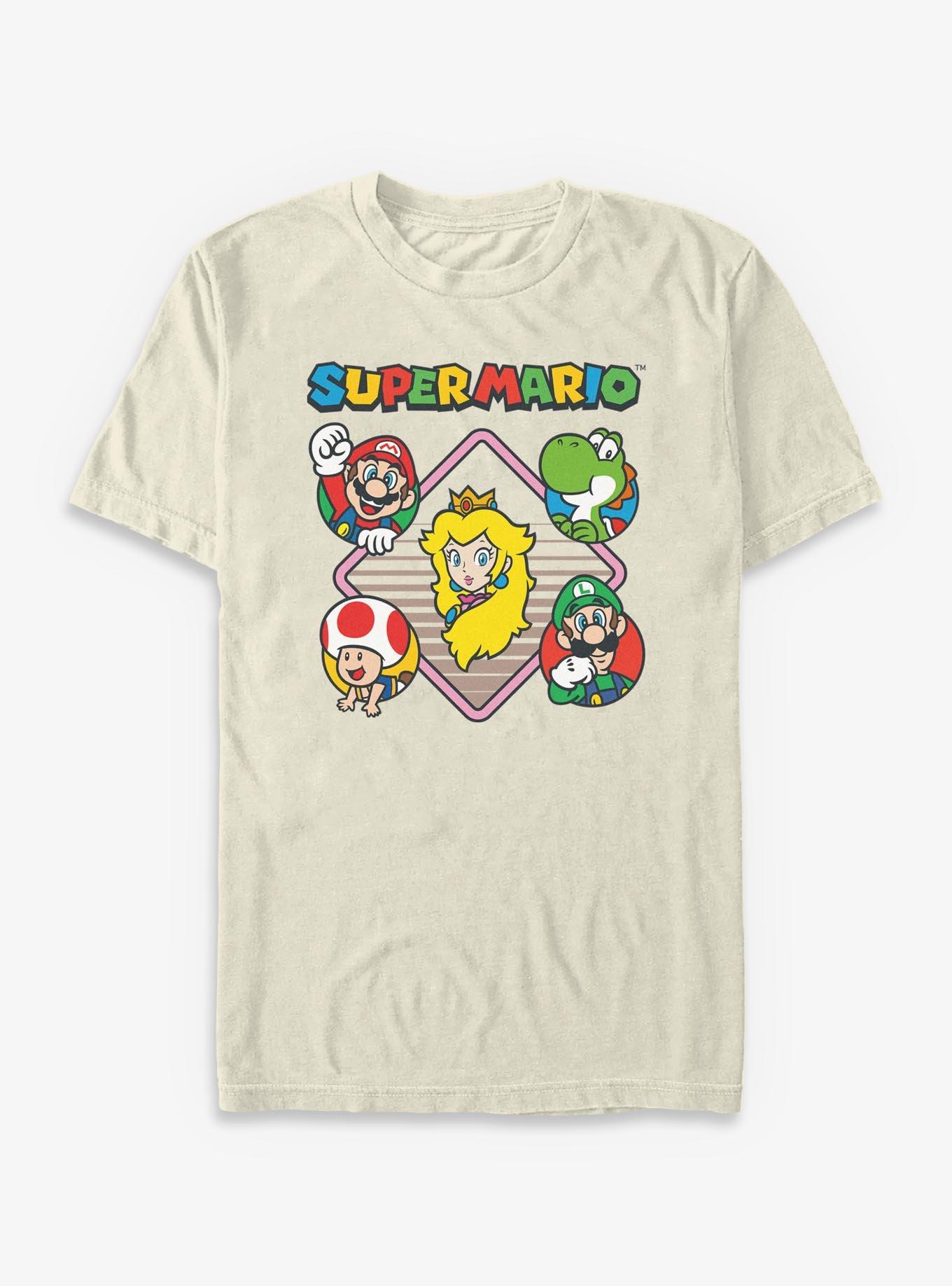 Nintendo Super Mario Diamond Characters Garment-Dyed T-Shirt, , hi-res