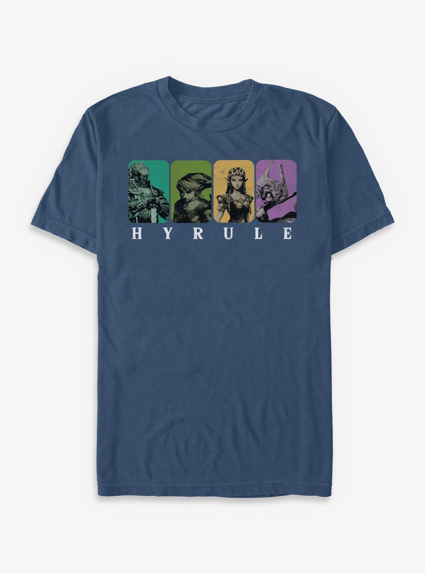 The Legend Of Zelda Hyrule Character Panels Garment-Dyed T-Shirt, , hi-res