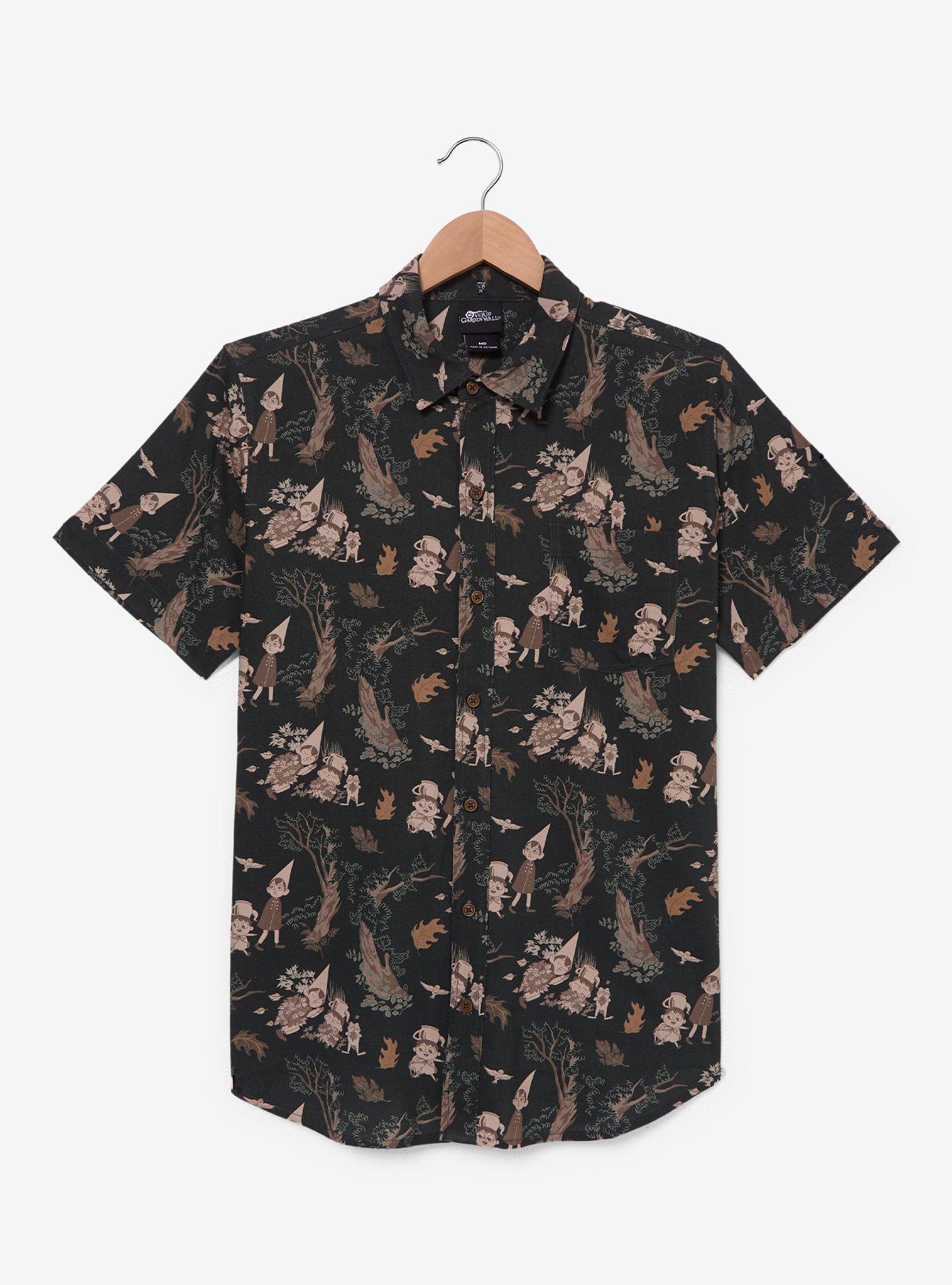 Over The Garden Wall Wirt & Greg Forest Allover Print Woven Button-Up - BoxLunch Exclusive, , hi-res