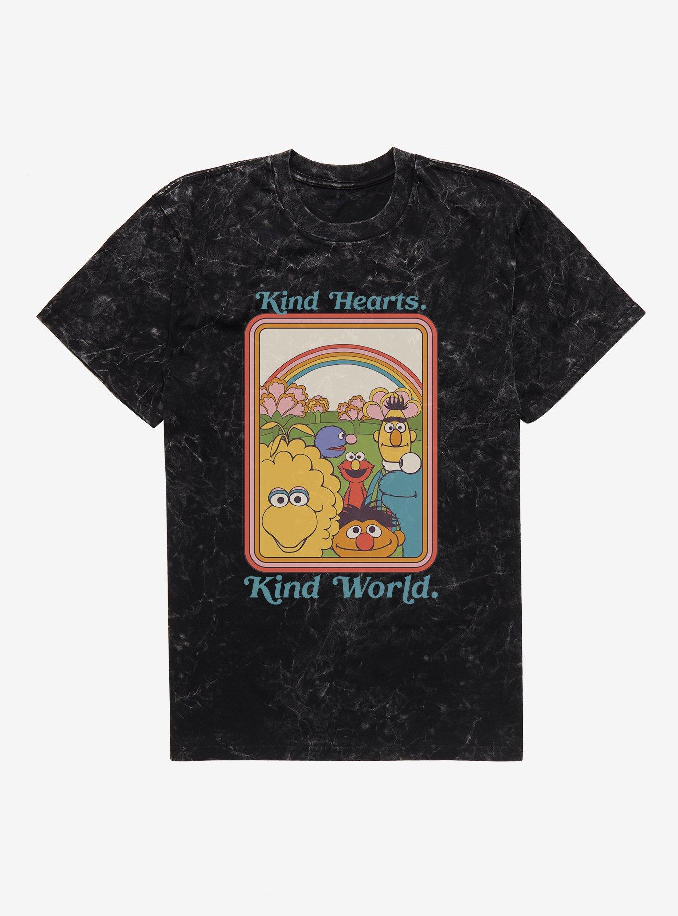Sesame Street Kind Hearts. Kind World. Mineral Wash T-Shirt, , hi-res