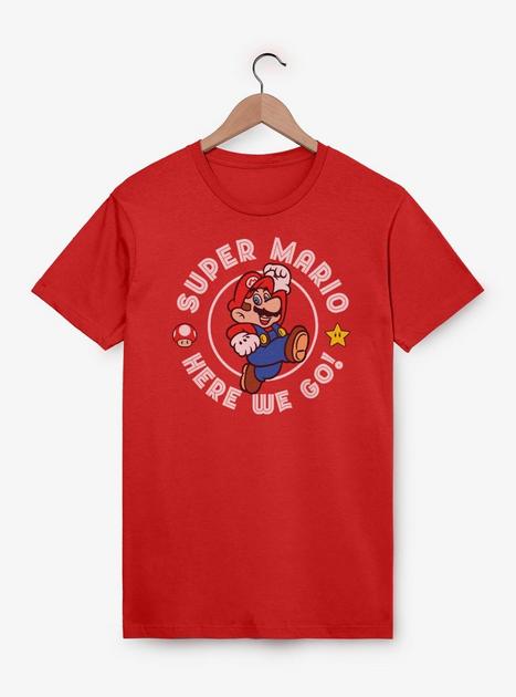 Nintendo Super Mario Here We Go Jump T-Shirt - RED | BoxLunch