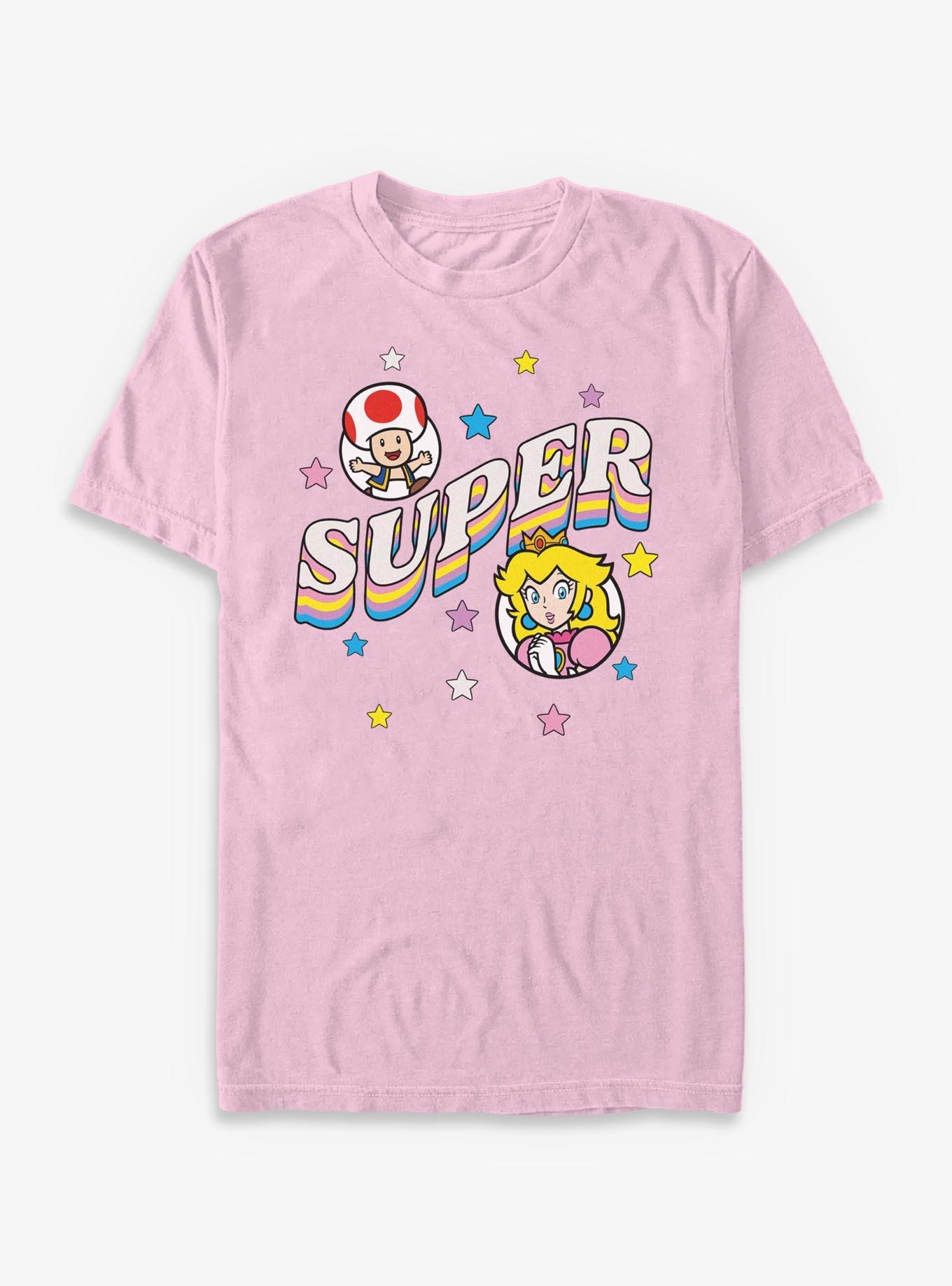 Nintendo Mario Toad And Princess Peach Super Garment-Dyed T-Shirt, , hi-res