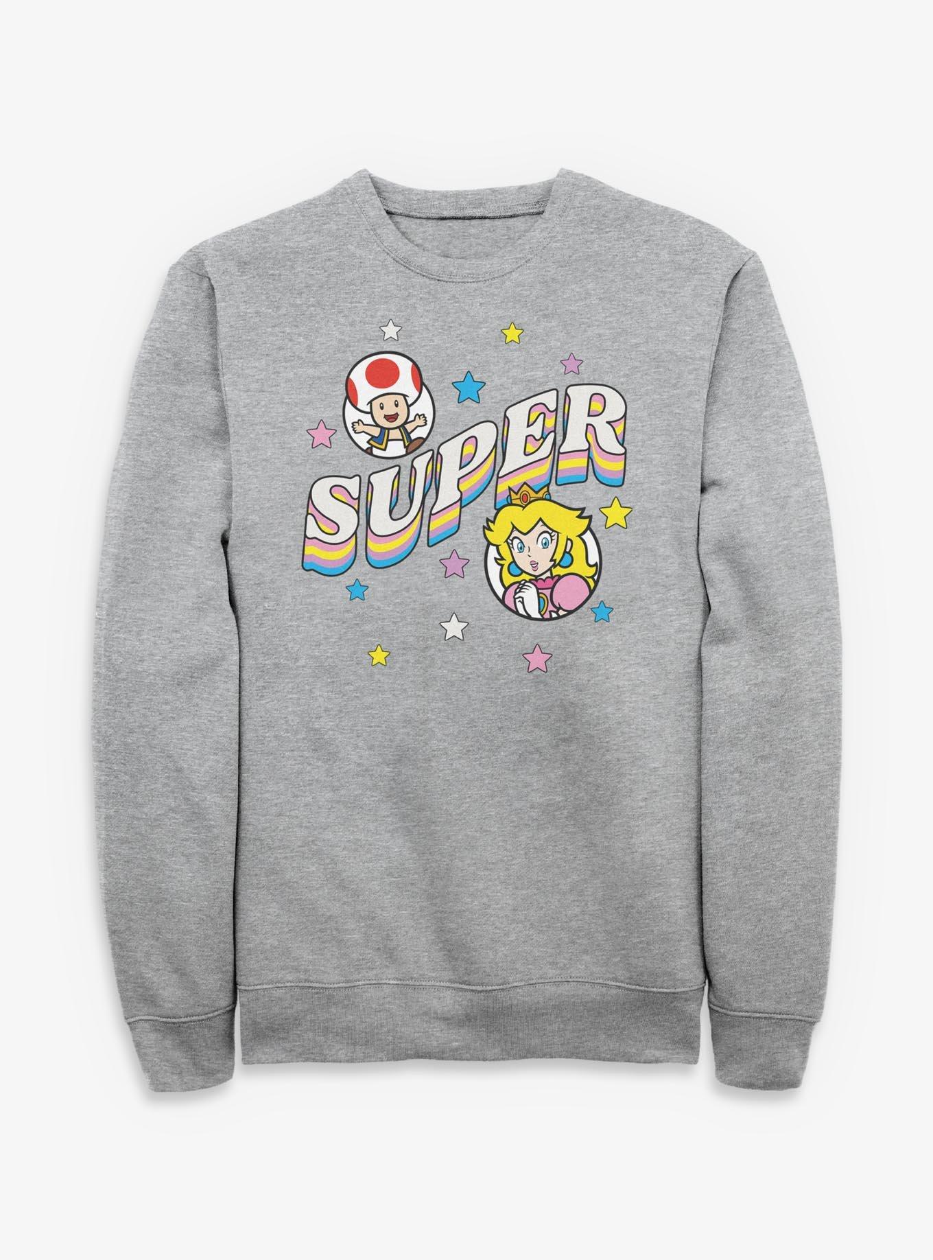 Nintendo Mario Toad And Princess Peach Super Sweatshirt, , hi-res