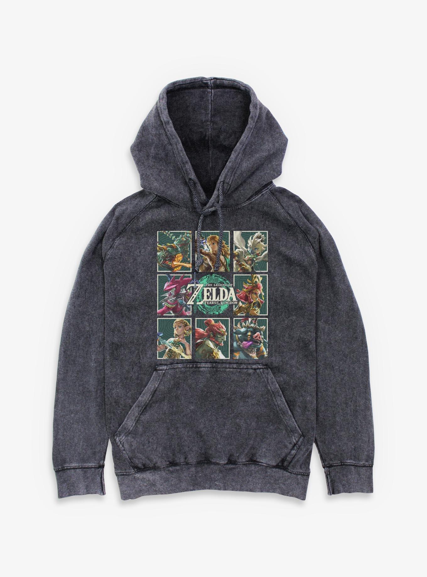 The Legend Of Zelda Tears Of The Kingdom Character Boxes Mineral Wash Hoodie, , hi-res
