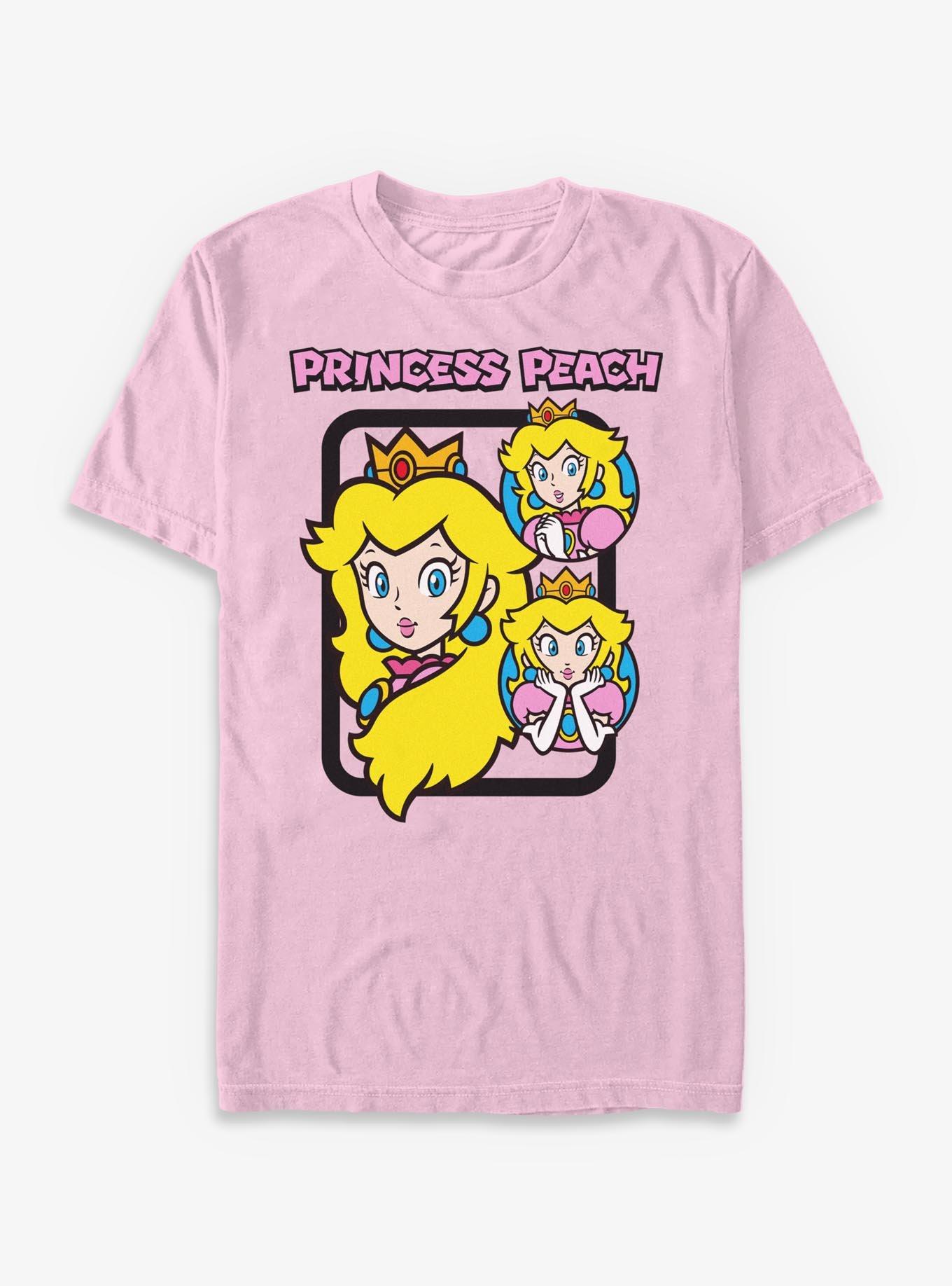 Nintendo Mario Princess Peach Circle Collage Garment-Dyed T-Shirt, , hi-res