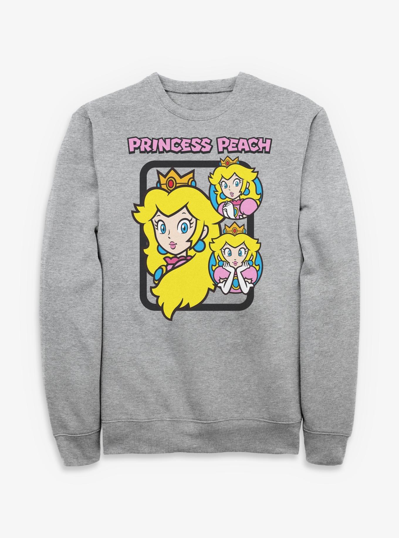 Nintendo Mario Princess Peach Circle Collage Sweatshirt, , hi-res