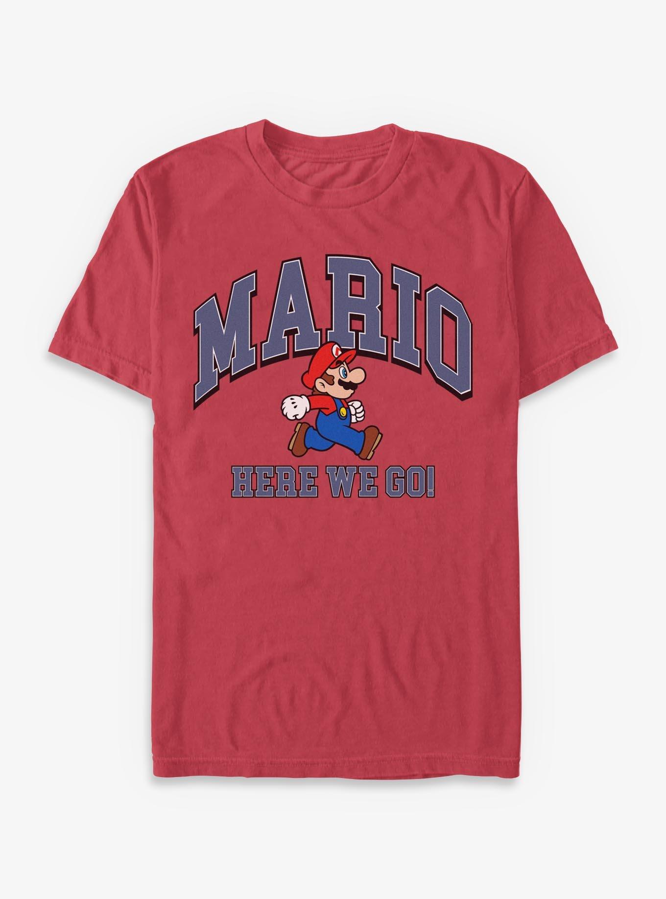 Nintendo Mario Here We Go Garment-Dyed T-Shirt