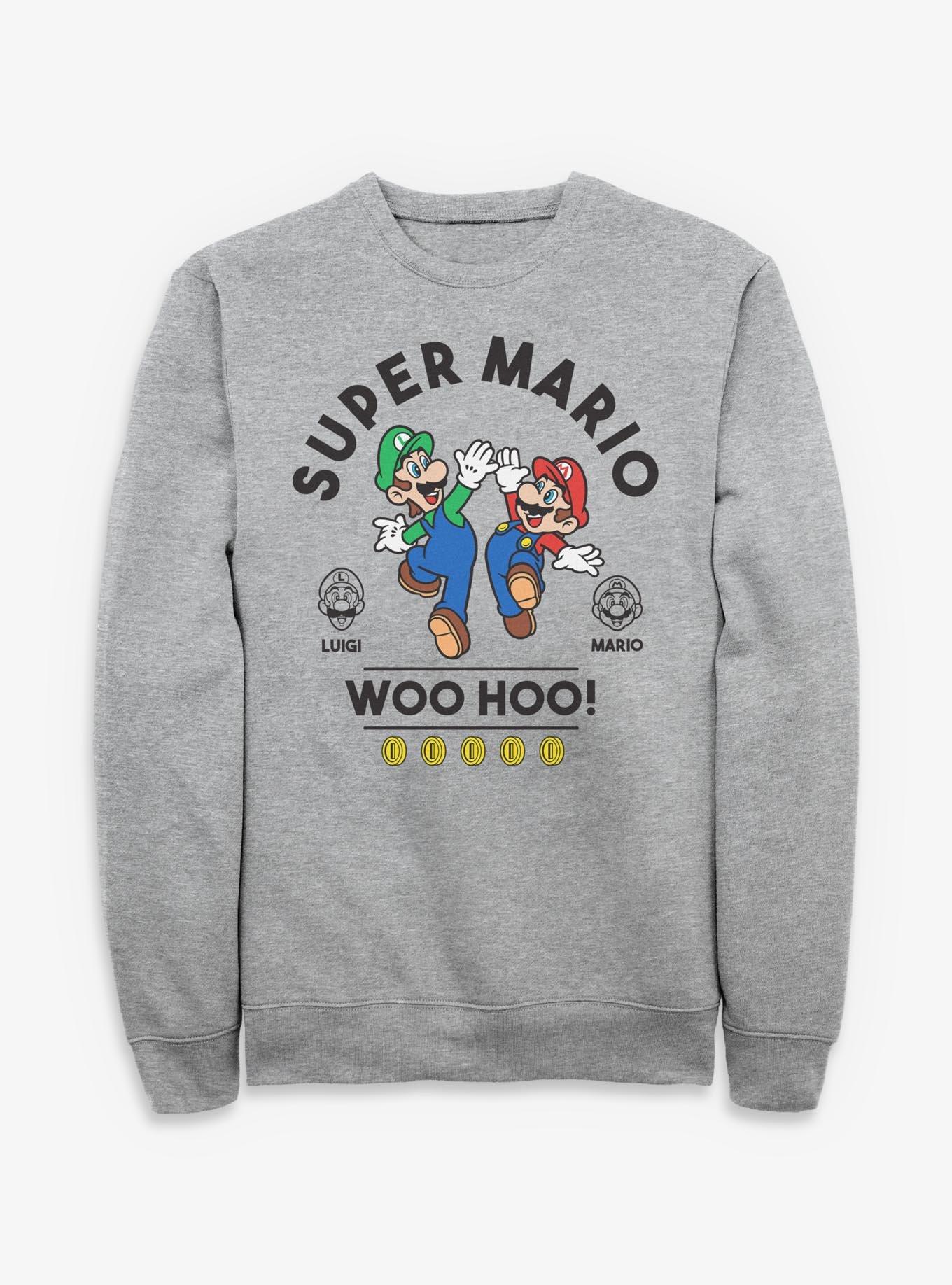 Nintendo Super Mario WooHoo Luigi Sweatshirt