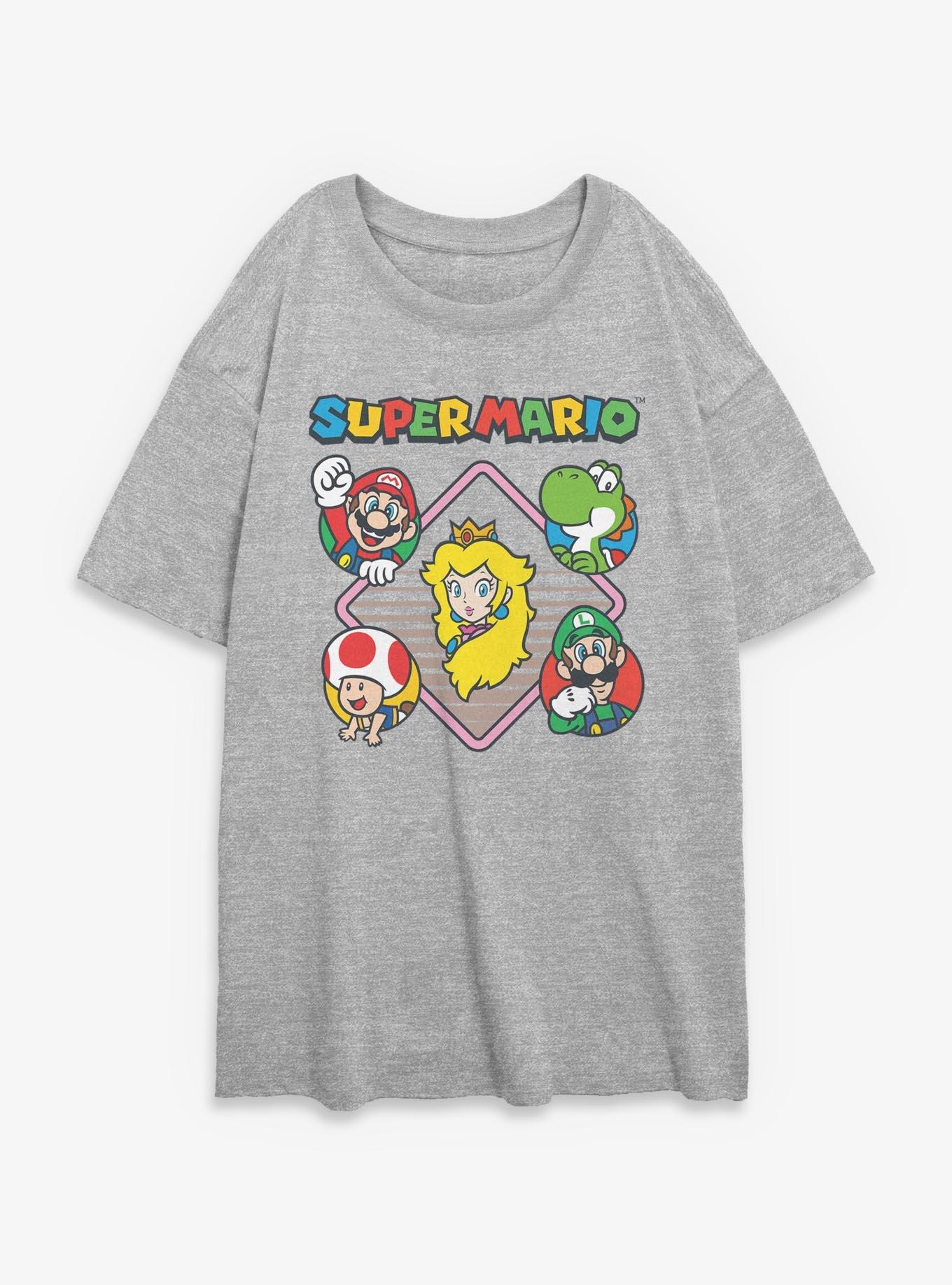 Nintendo Super Mario Crew Girls Oversized T-Shirt, , hi-res
