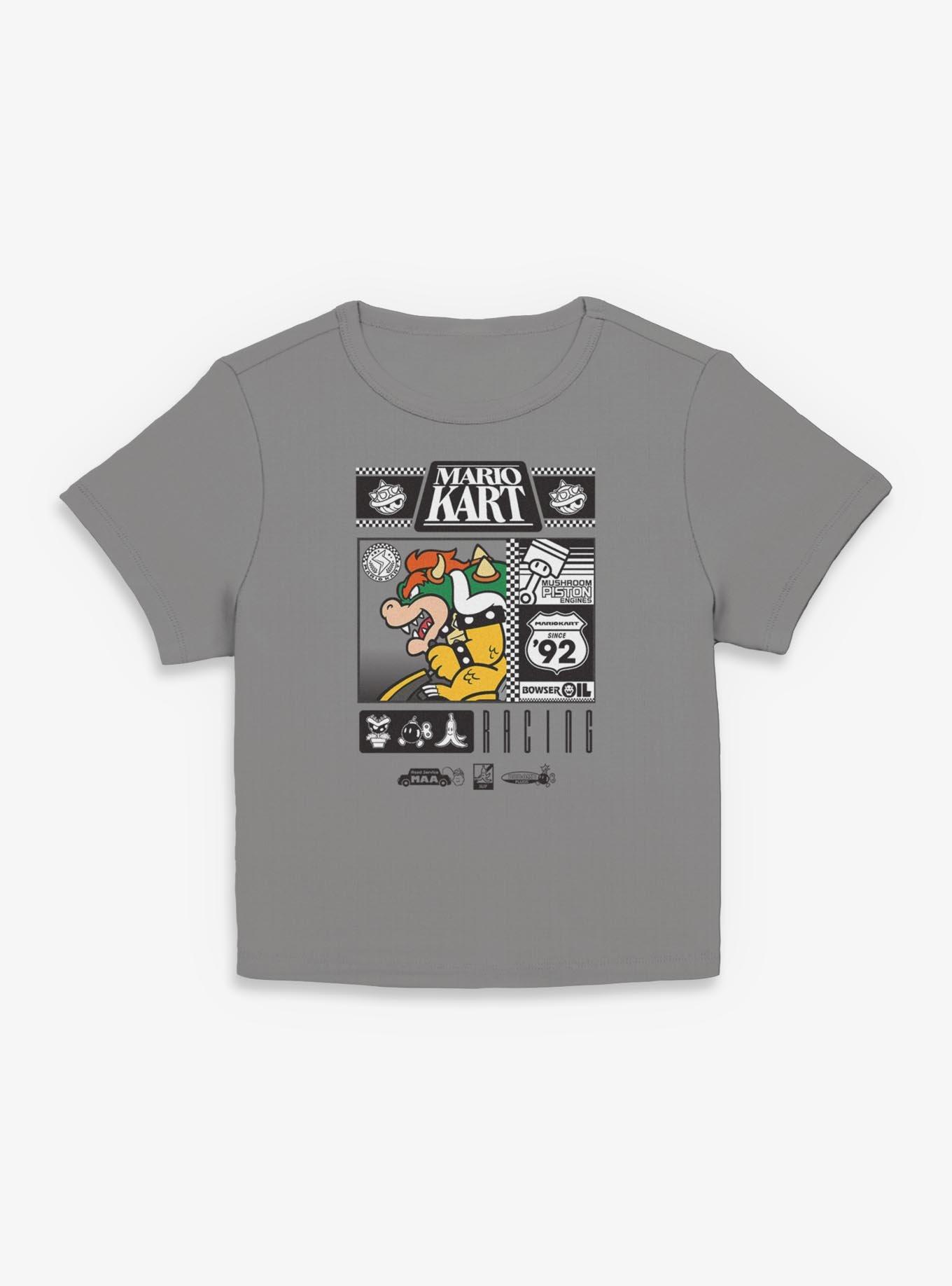 Nintendo Bowser Oil Racing Girls Baby T-Shirt, CHARCOAL, hi-res