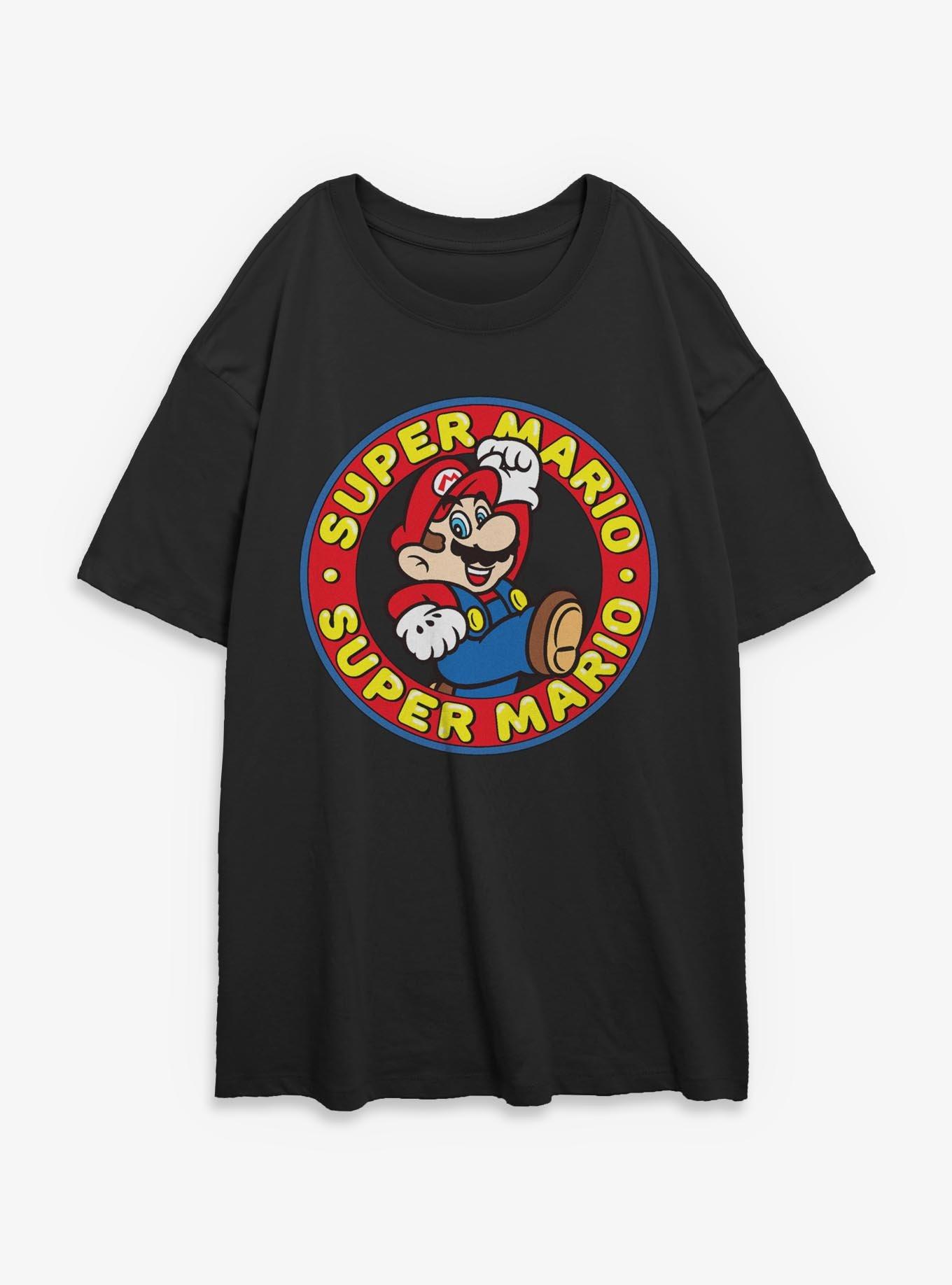 Nintendo Super Mario Circle Girls Oversized T-Shirt