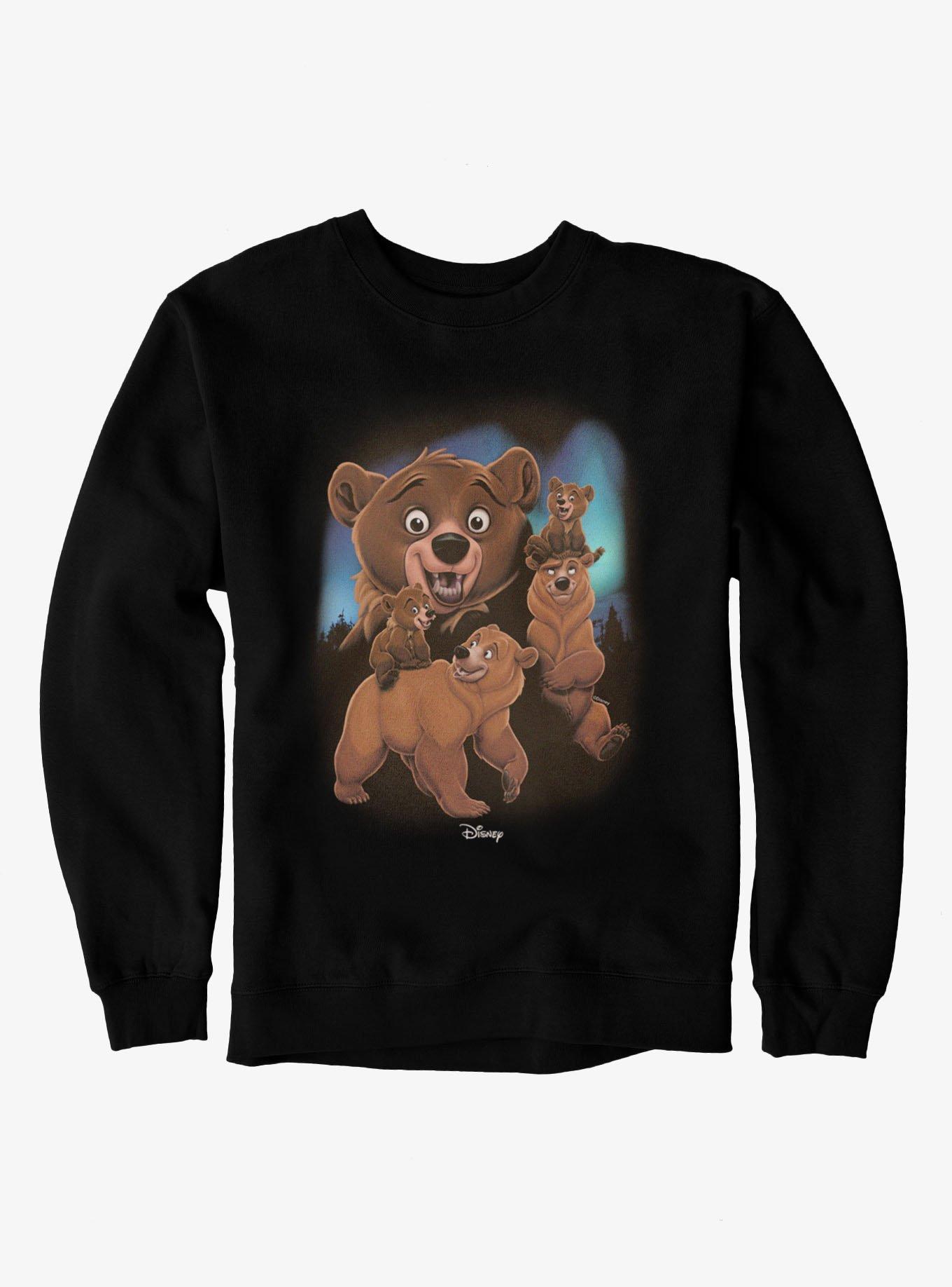 Disney Brother Bear Collage Mashup Sweatshirt, BLACK, hi-res view 1