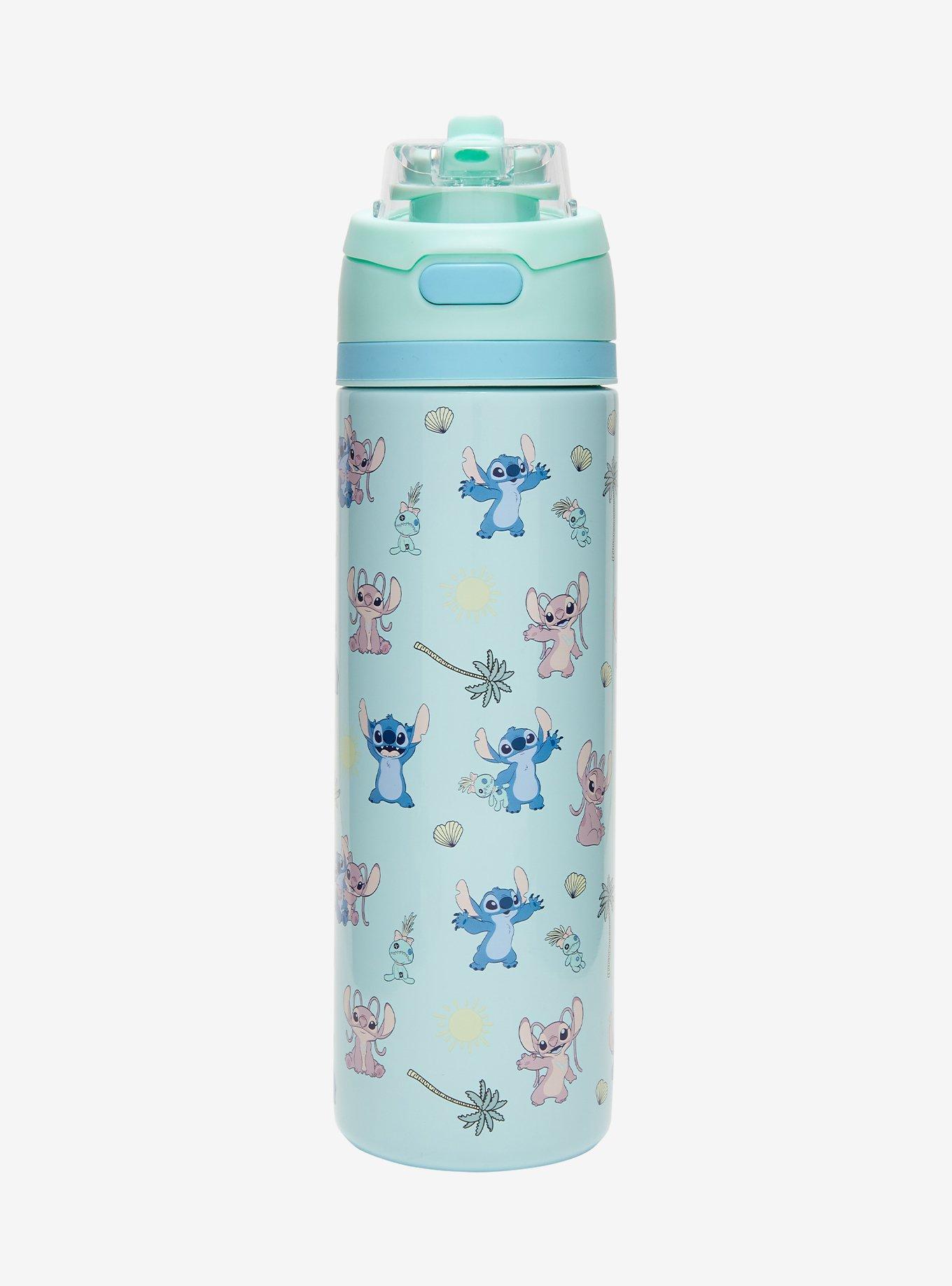 Disney Stitch & Angel Stainless Steel Water Bottle, , hi-res