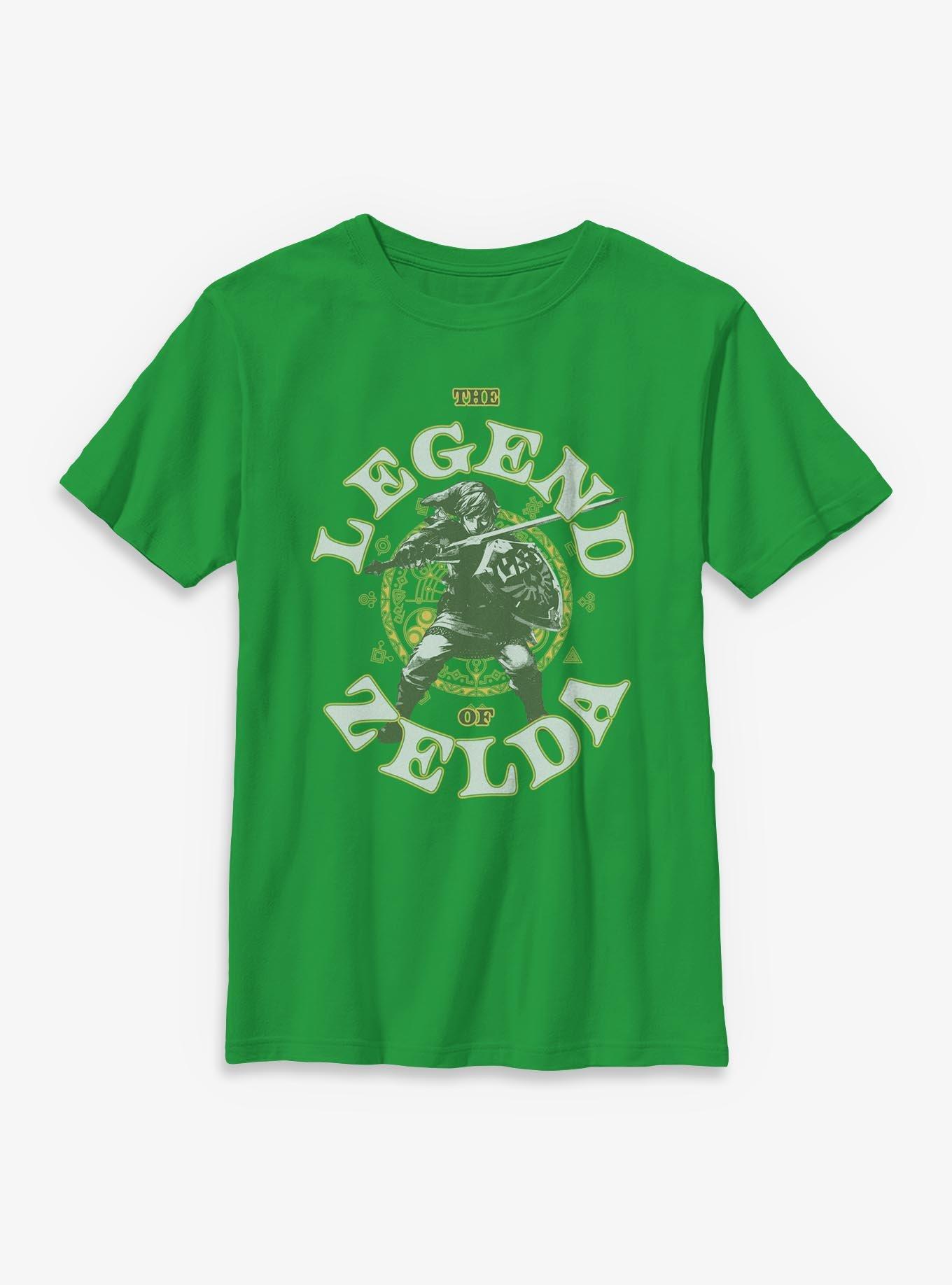 The Legend Of Zelda Fighting Crest Link Youth T-Shirt, , hi-res