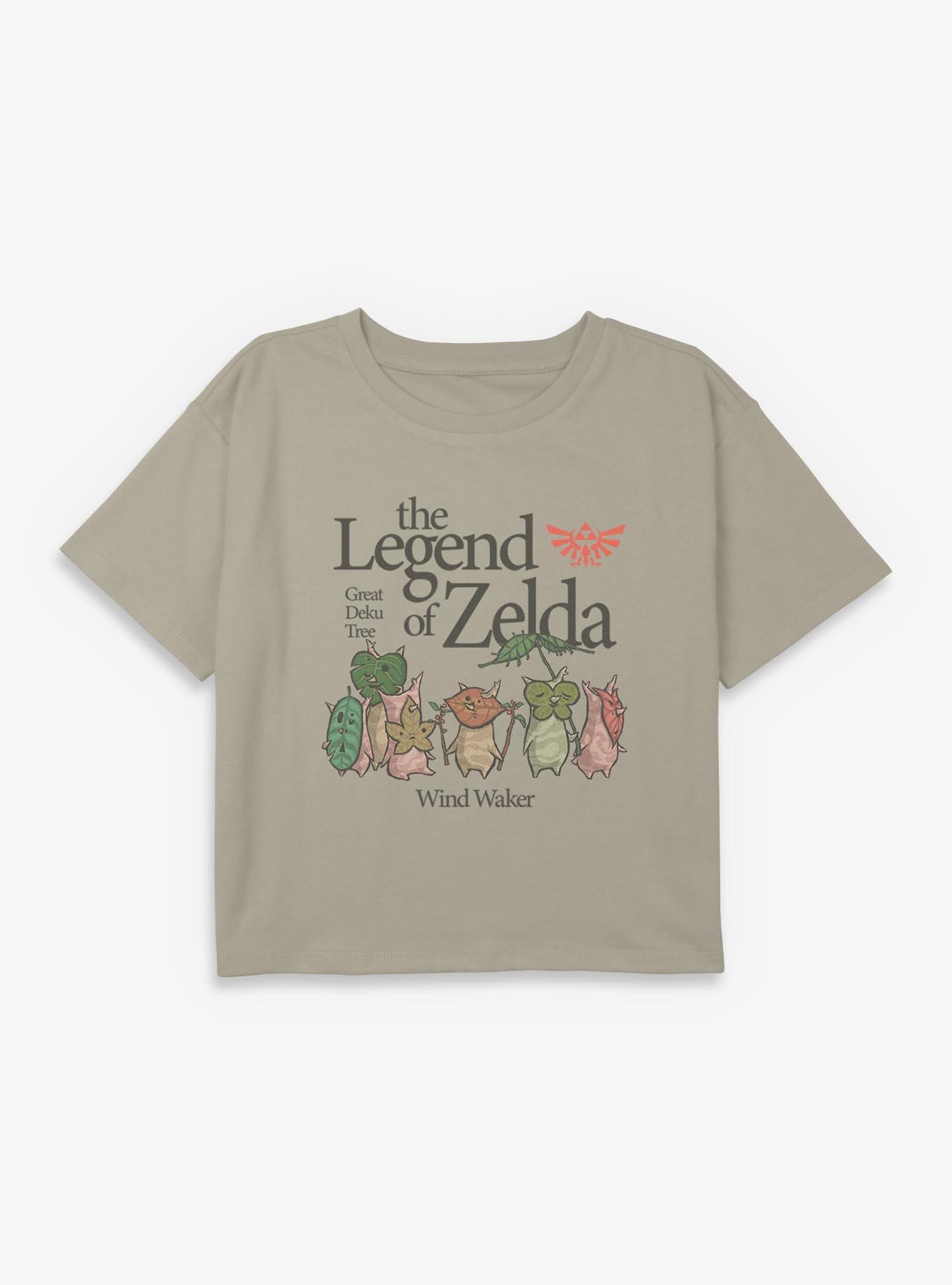 The Legend Of Zelda Great Deku Tree Wind Waker Youth Girls Boxy Crop T-Shirt