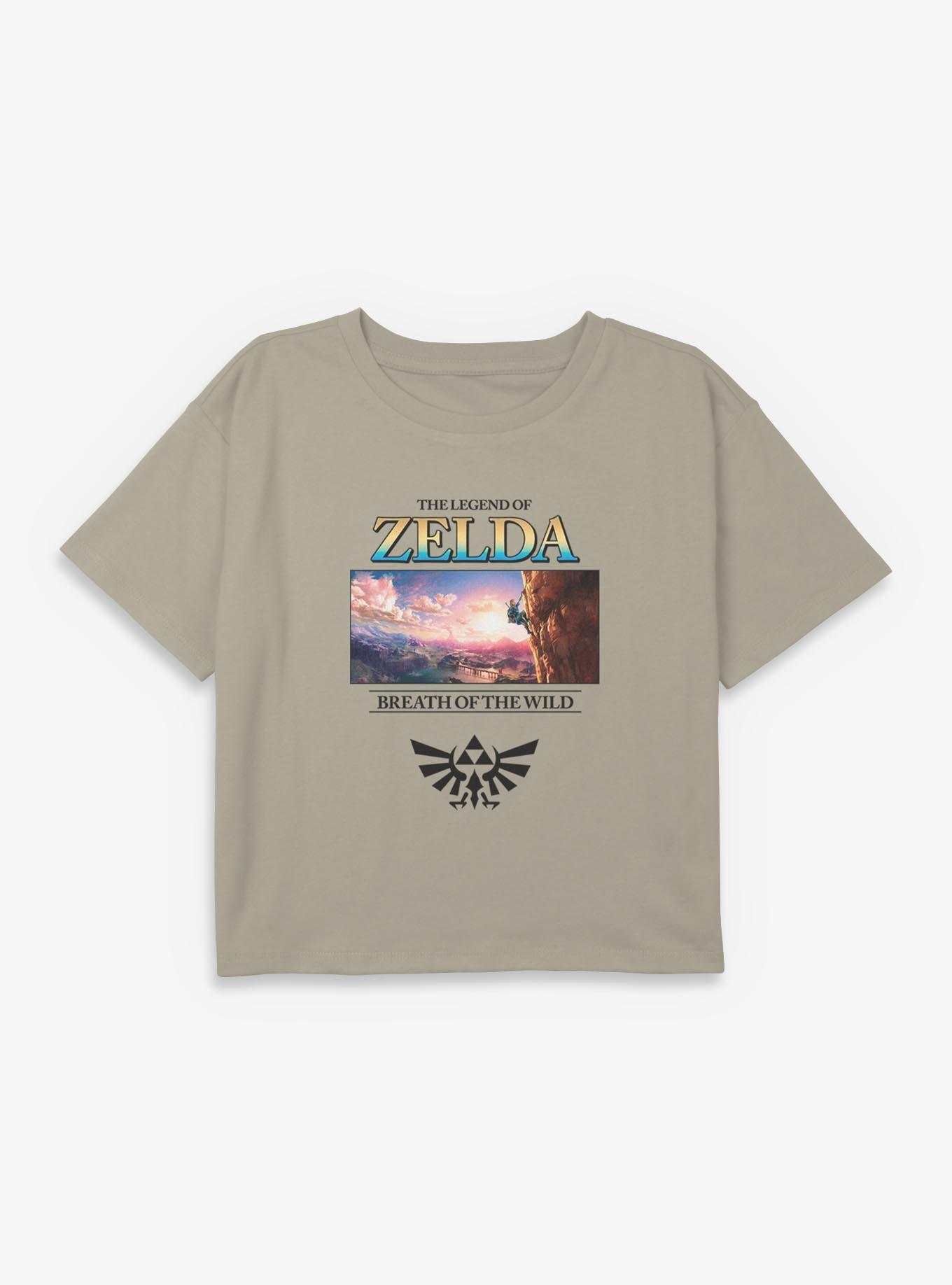 The Legend Of Zelda Breath Of The Wild View Youth Girls Boxy Crop T-Shirt, , hi-res