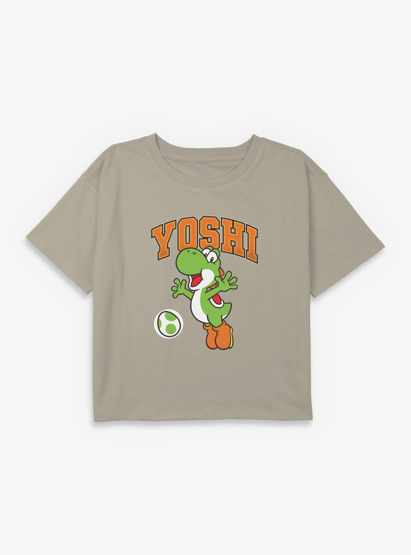 Nintendo Mario Yoshi Jump Youth Girls Boxy Crop T-Shirt, , hi-res