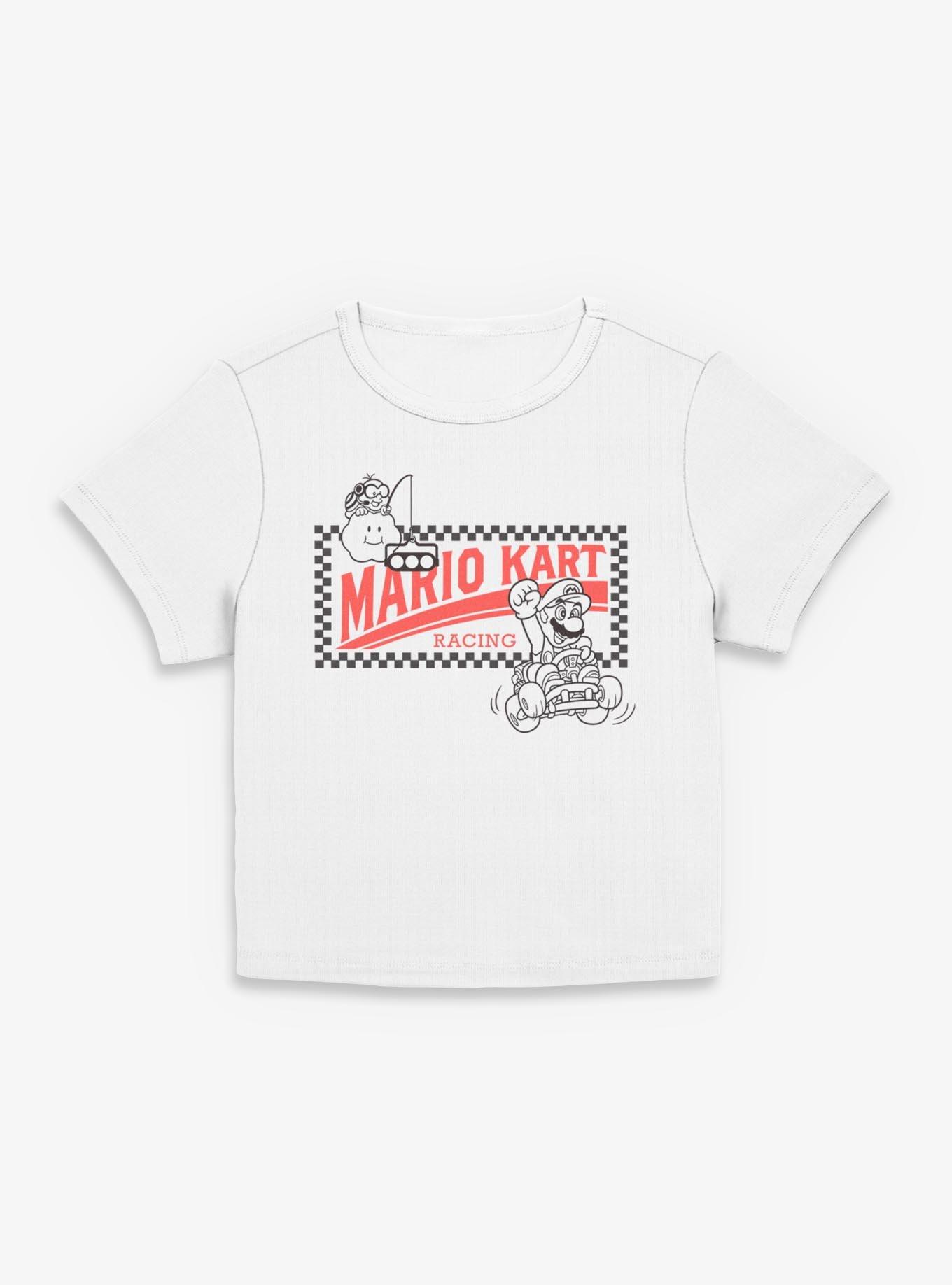 Nintendo Mario Kart Racing Checkered Women Baby T-Shirt, , hi-res