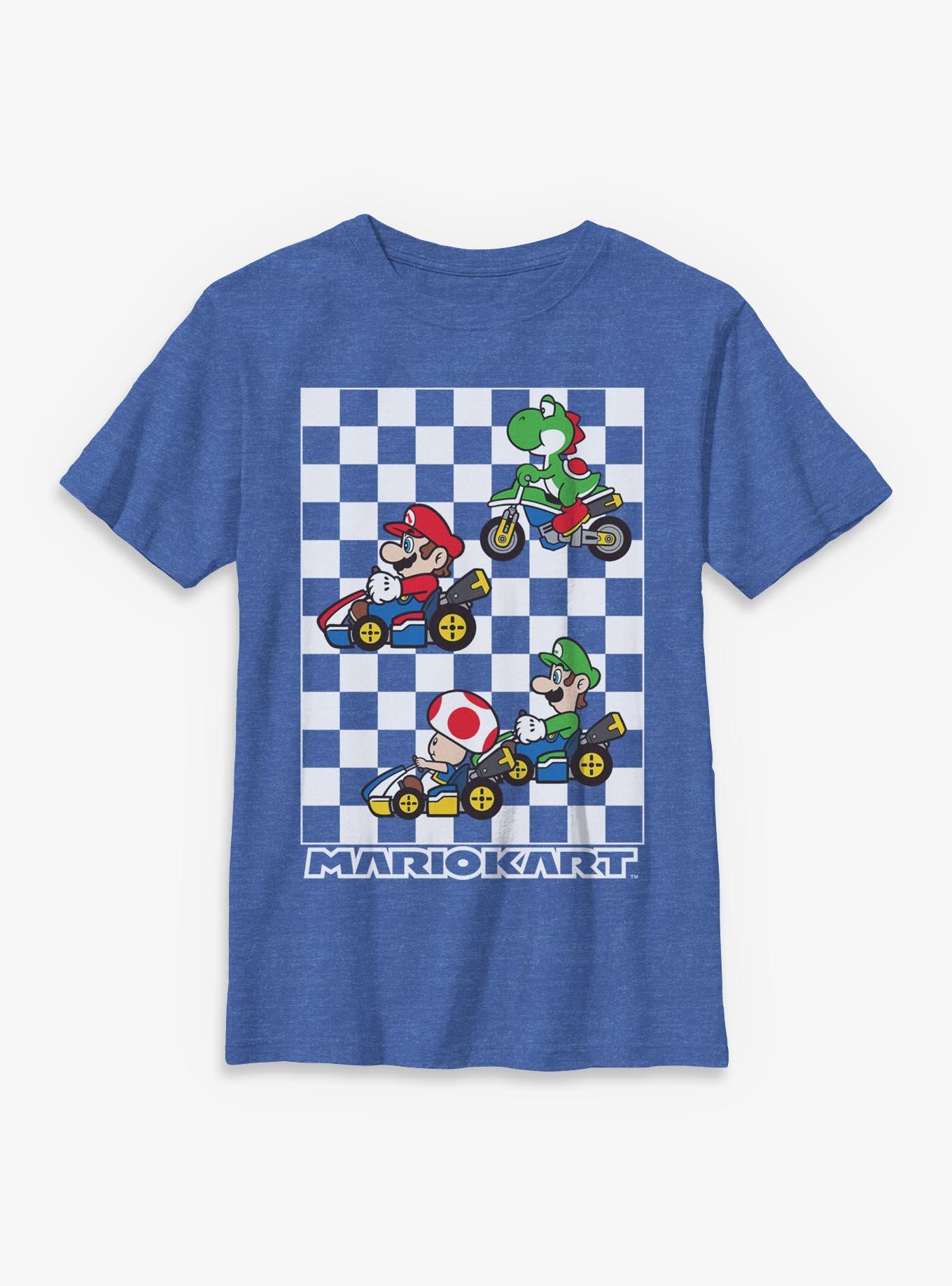 Nintendo Mario Kart Checkered Race Youth T-Shirt