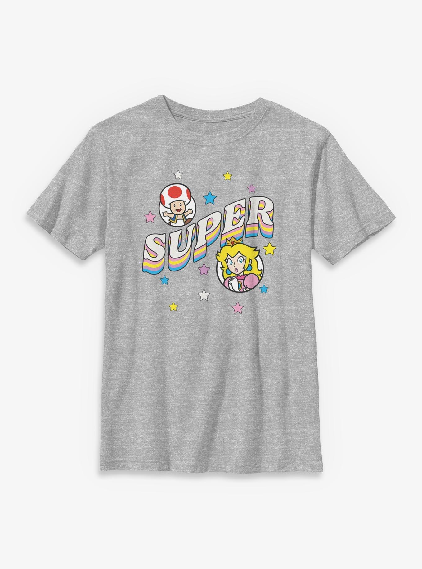 Nintendo Mario Toad And Princess Peach Super Youth T-Shirt, , hi-res